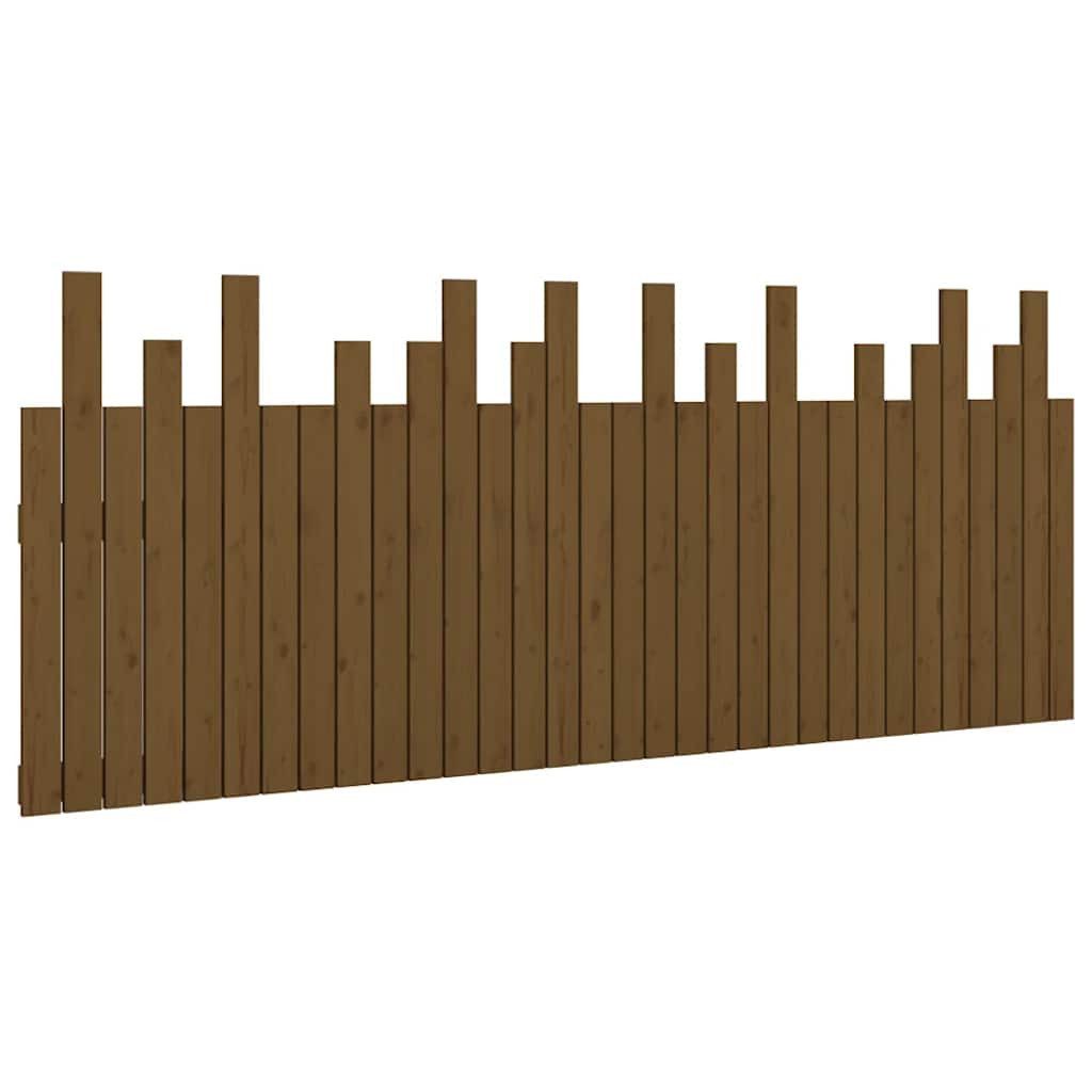 vidaXL Wand-Kopfteil Honigbraun 204x3x80 cm Massivholz Kiefer (1-tlg)