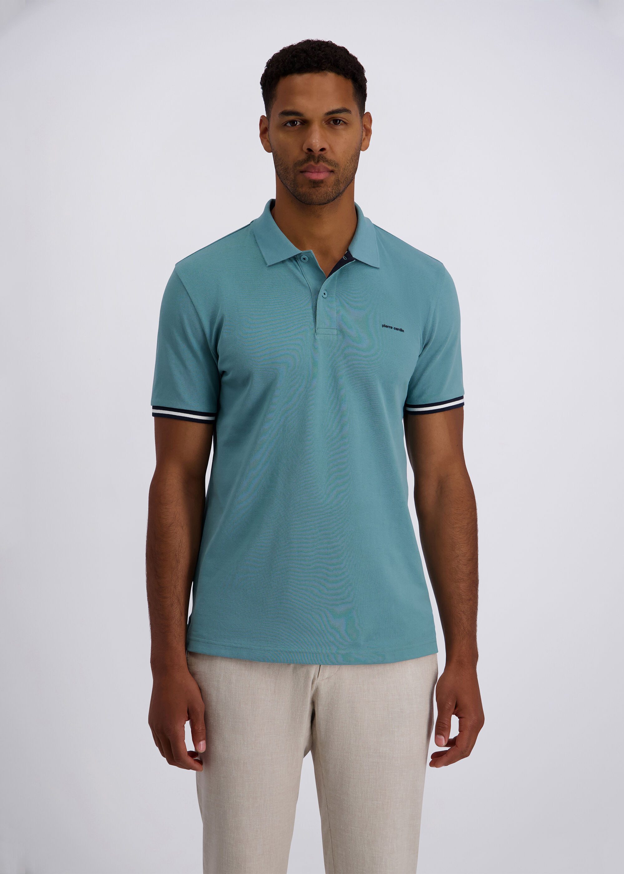 Pierre Cardin Poloshirt (1-tlg) mit Logo-Stitching