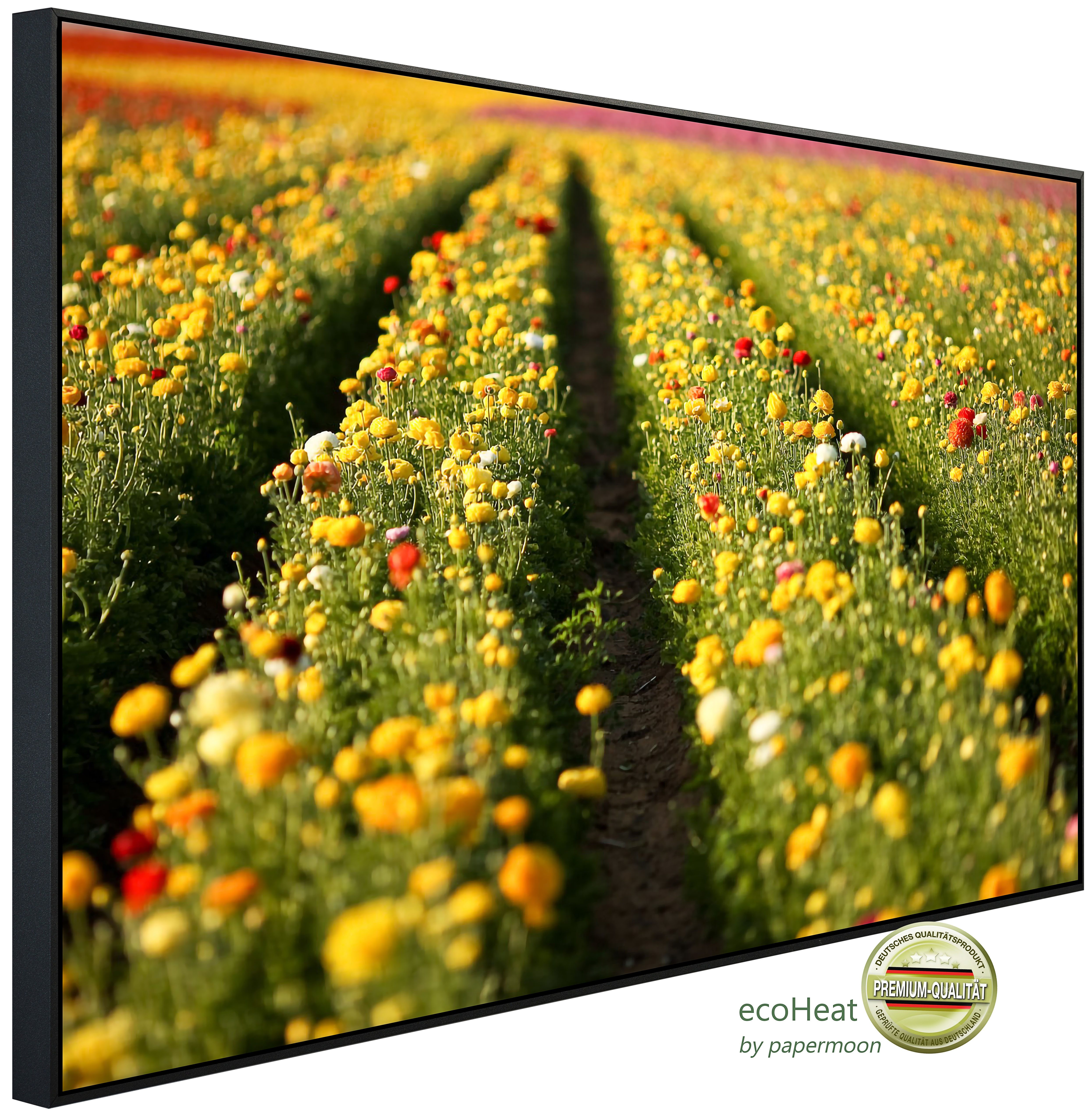 Papermoon Infrarotheizung INFRAROT-BILD-HEIZUNG, Blumenfeld in San Diego, TÜV-Rheinland/GS zertifiziert, angenehme Strahlungswärme