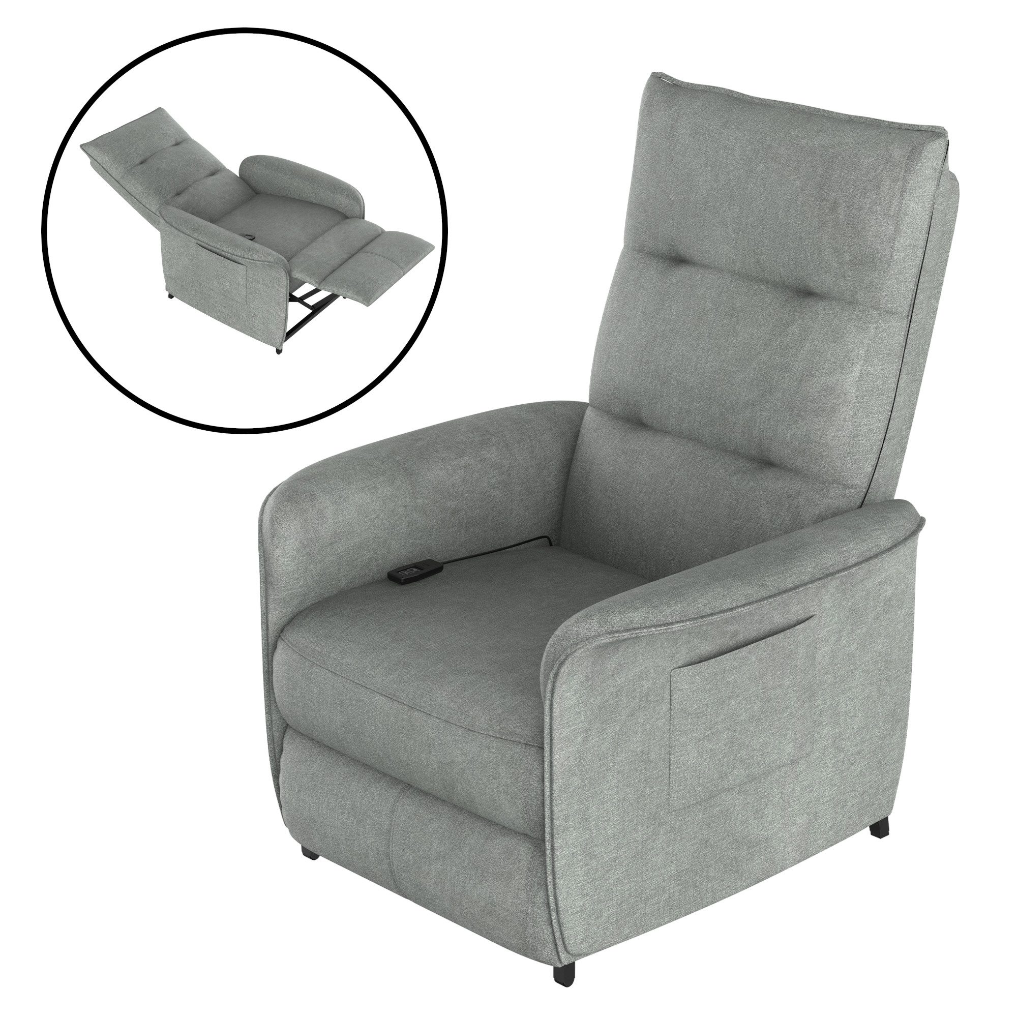en.casa TV-Sessel, »Savukoski« mit Liegefunktion 102x58x81cm günstig online kaufen