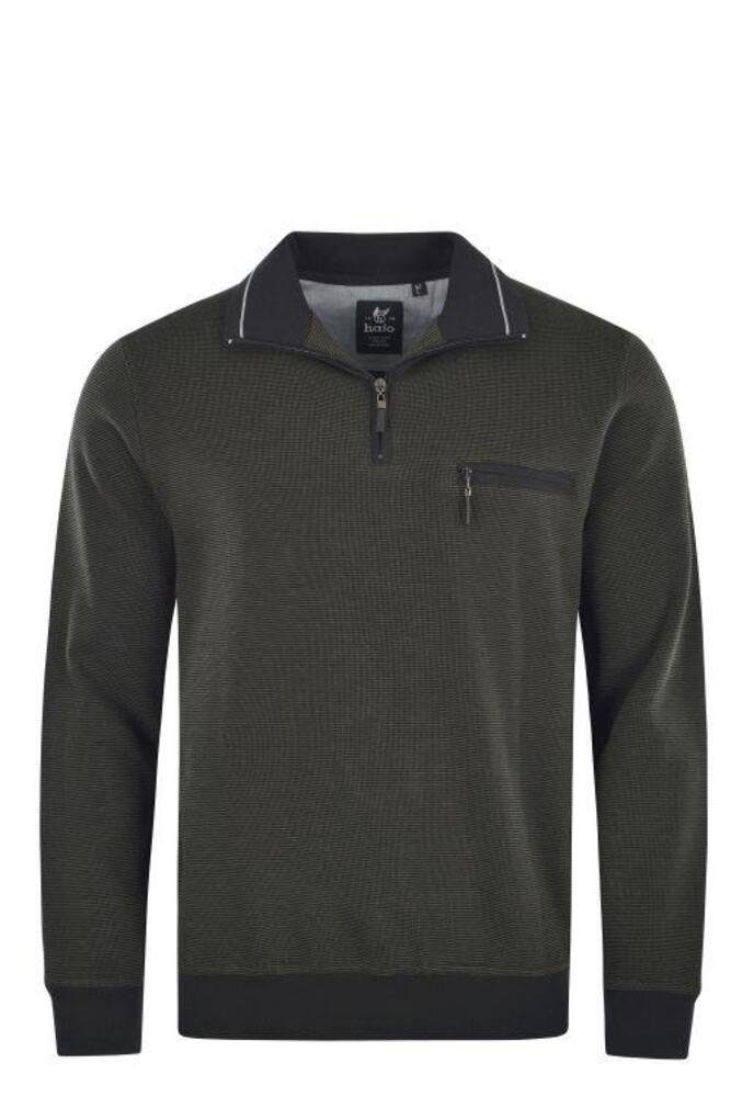 Pfauenaugeoptik 26222 Sweatshirt Hajo Oliv in