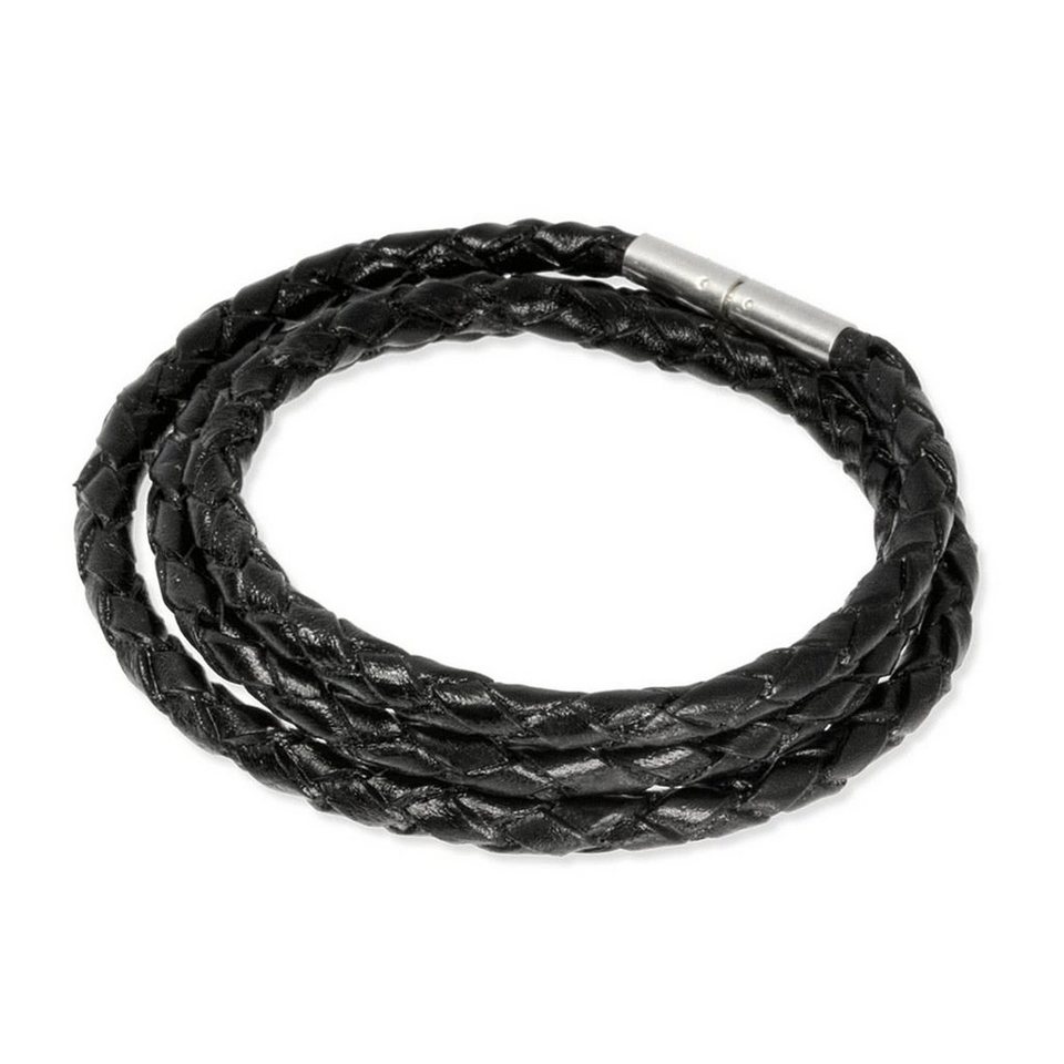 imppac Nappa Leder Armband schwarz mit 925er Verschluss LS0602