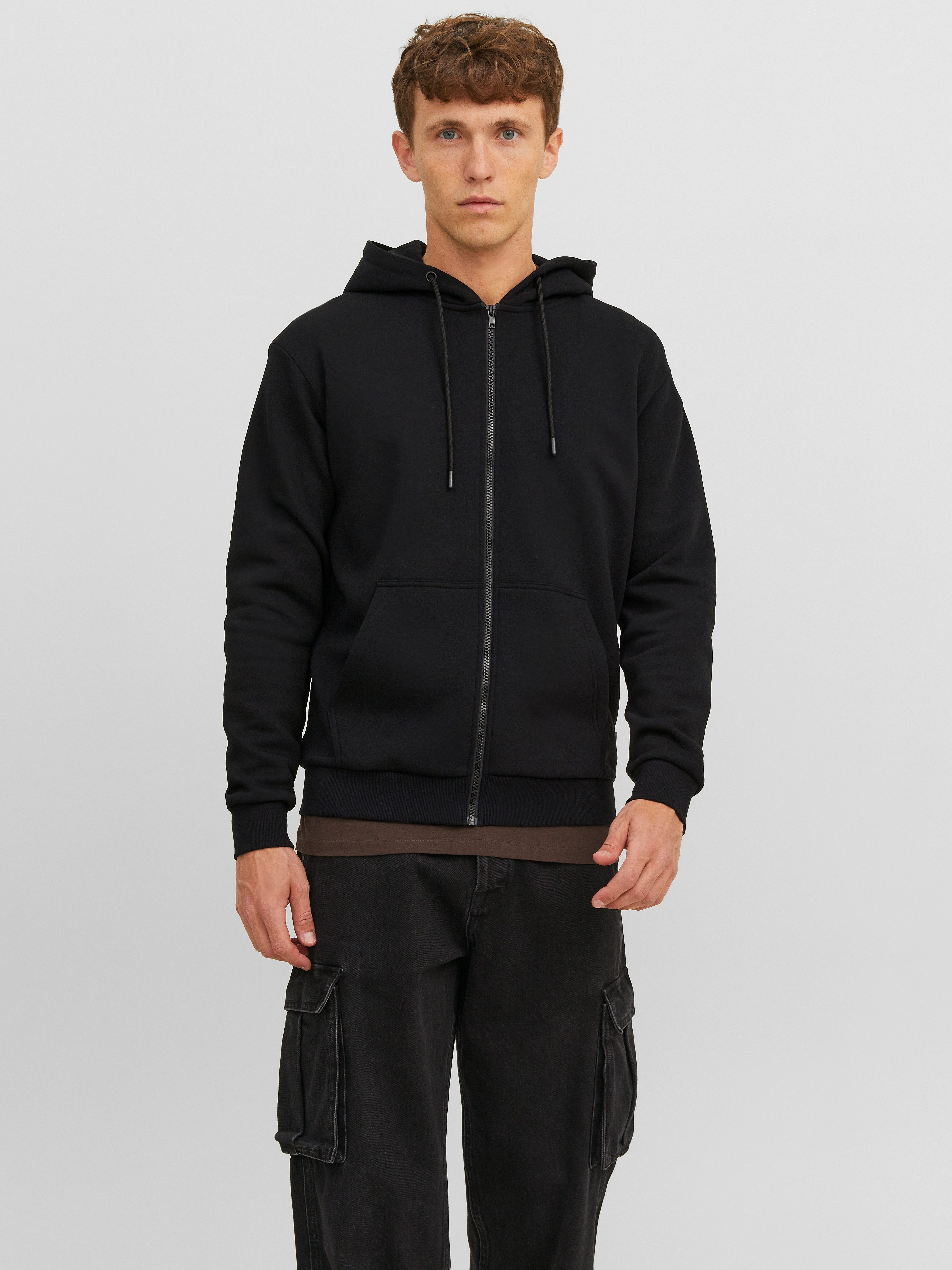 Jack & Jones Kapuzensweatjacke JJEBRADLEY mit Kapuze, ideal für kalte Jahreszeit mit Kapuze