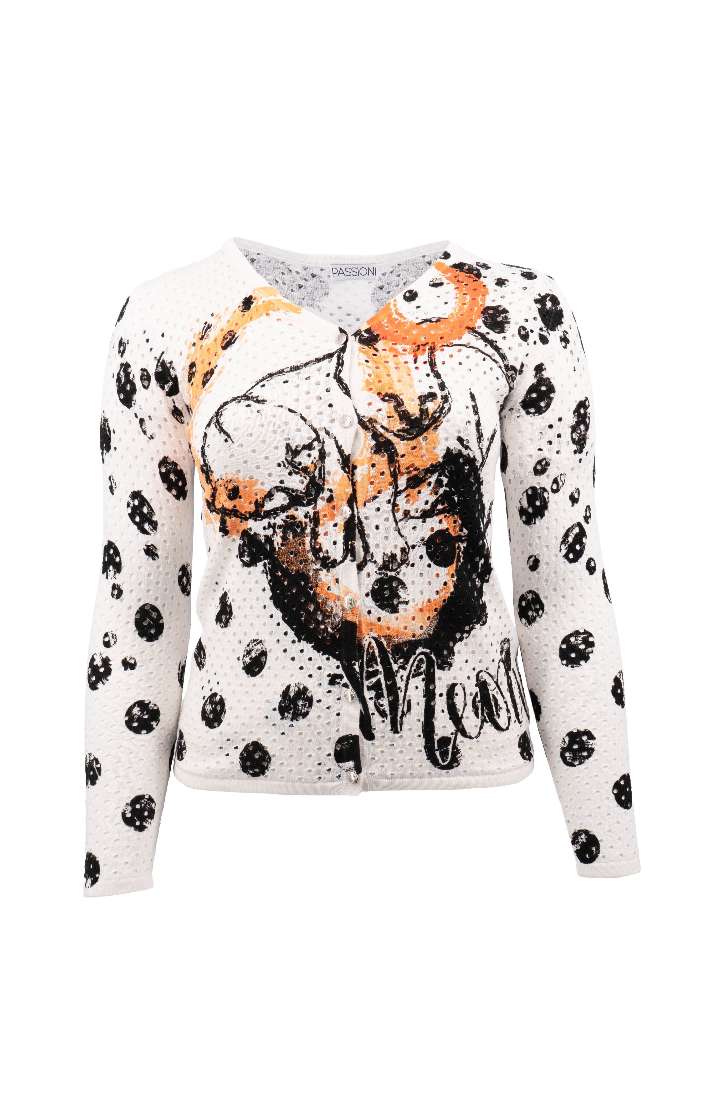 Passioni 2-in-1-Strickjacke Twinset mit abstraktem Print – Bild 4 von 5