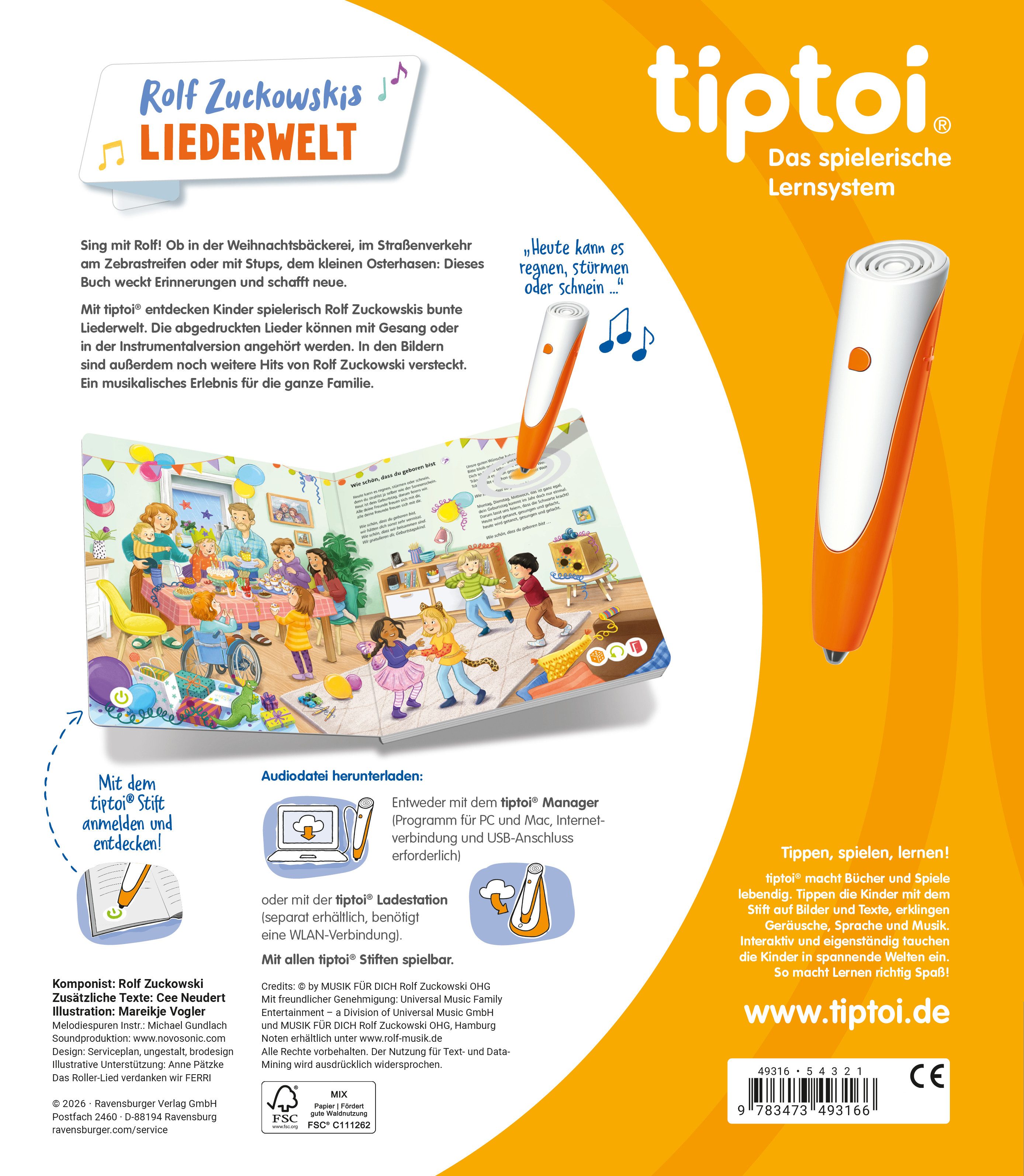 tiptoi® Liederbücher - Rolf Zuckowskis Liederwelt, Made in Europe – Bild 5 von 5