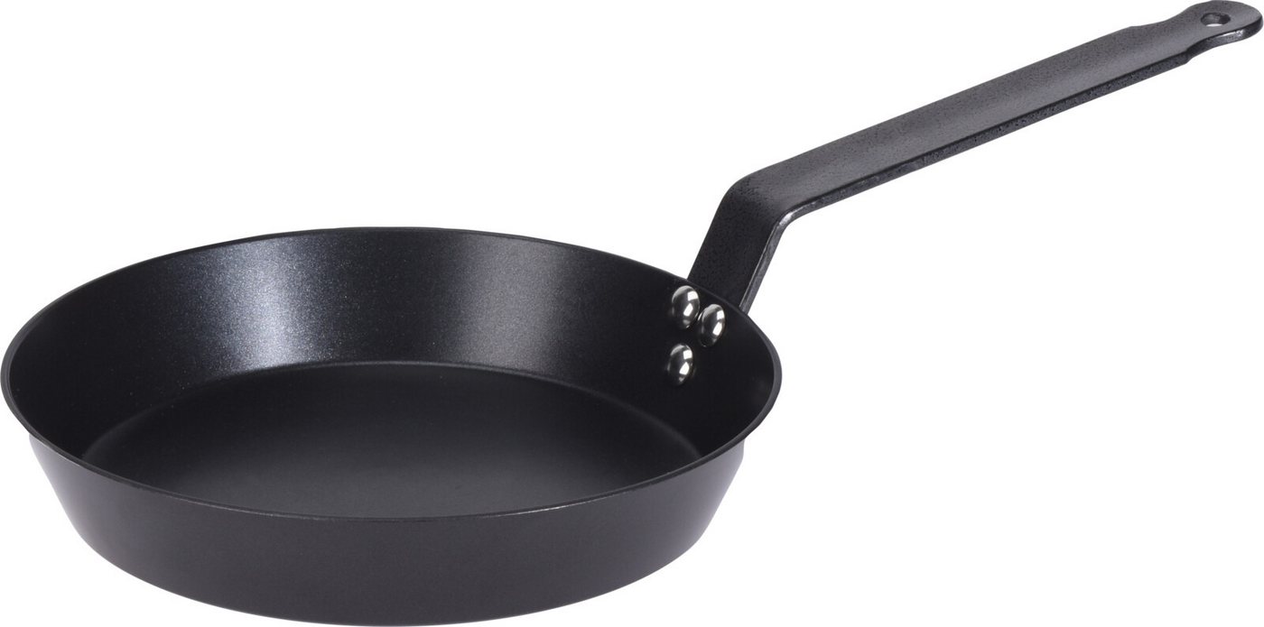 Koopman Bratpfanne Küchenpfanne Schwarz Alu Ø 24CM, (Stück, 1-tlg., Packung), Ø24cm, Griff 17cm, Pfanne, Kochpfanne, Aluminium