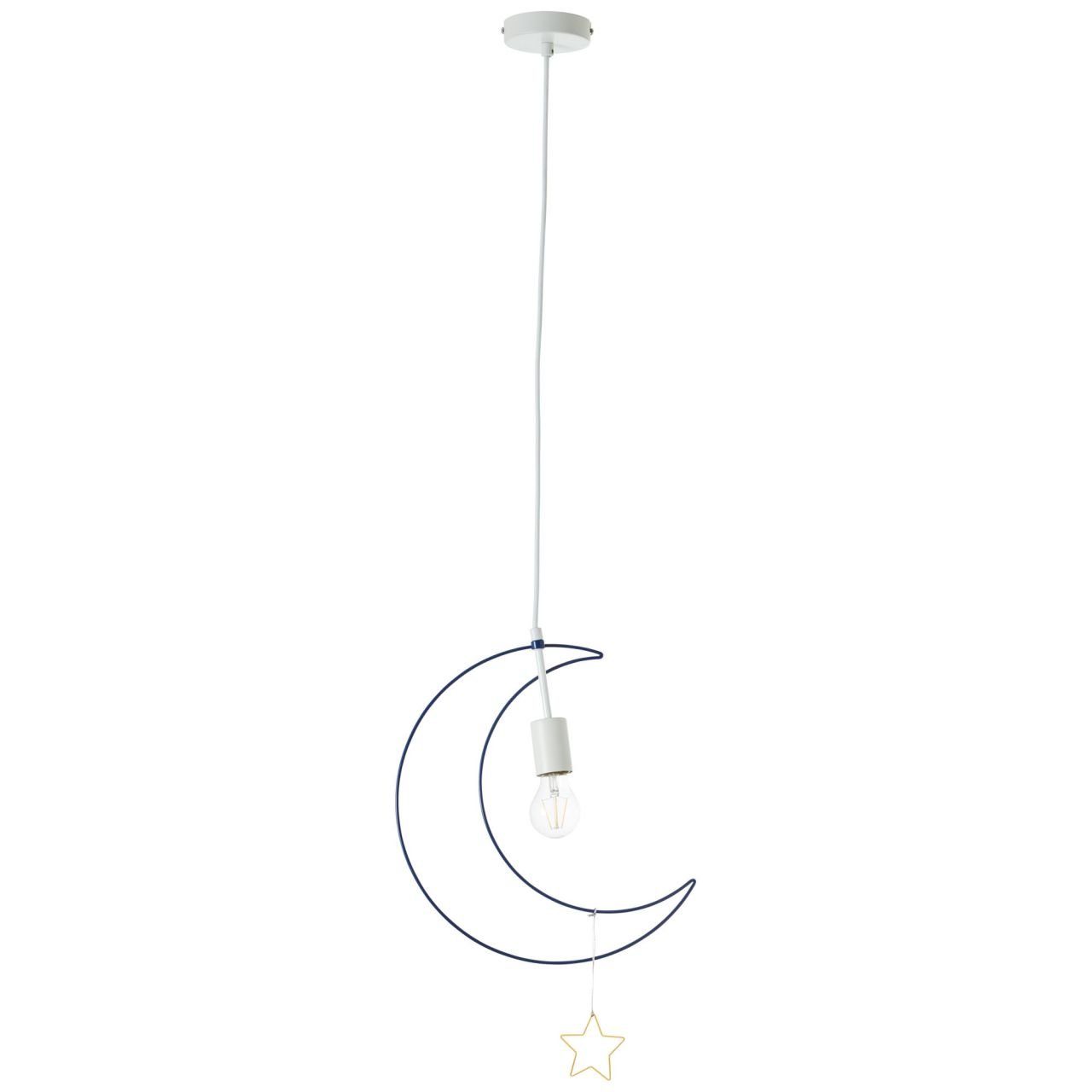 Brilliant Pendelleuchte Ezra, Lampe Ezra 60W, Pendelleuchte 1x A60, geeign hellblau/weiß 31cm E27