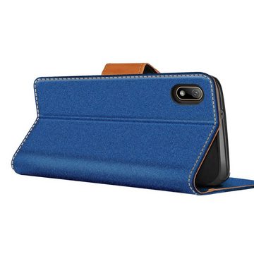 CoolGadget Handyhülle Denim Schutzhülle Flip Case für Huawei Y5 2019 5,7 Zoll, Book Cover Handy Tasche Hülle für Y5 2019 Klapphülle