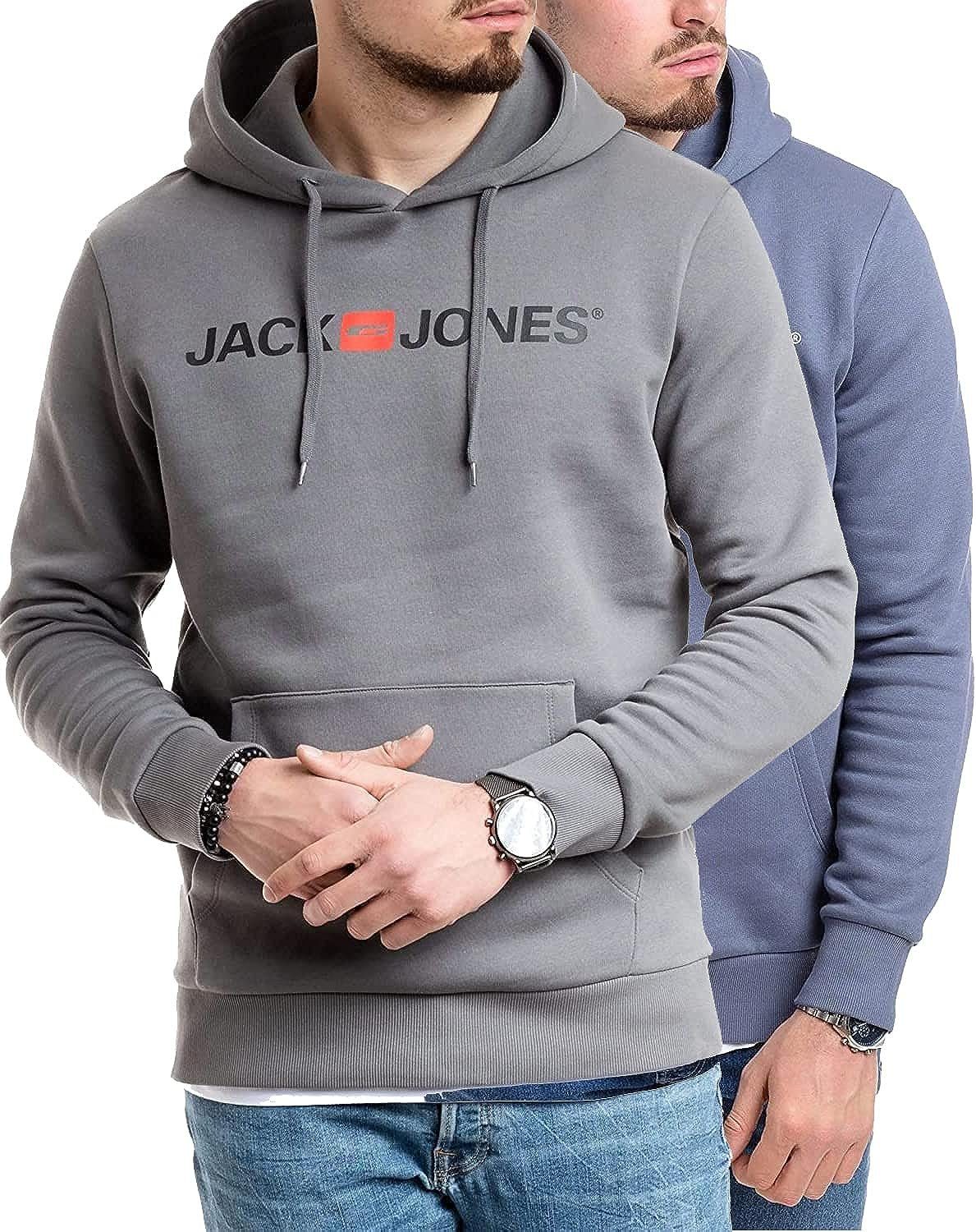 Jack & Jones Kapuzensweatshirt (Spar Set, 2er Pack) Doppelpack Hoodie mit Printdruck Doppelpack Mix 4