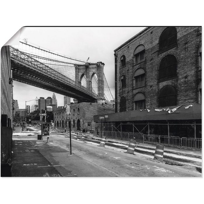 Artland Wandbild DUMBO Brooklyn New York Amerika (1 St) als Alubild Leinwandbild Wandaufkleber oder Poster in versch. Größen