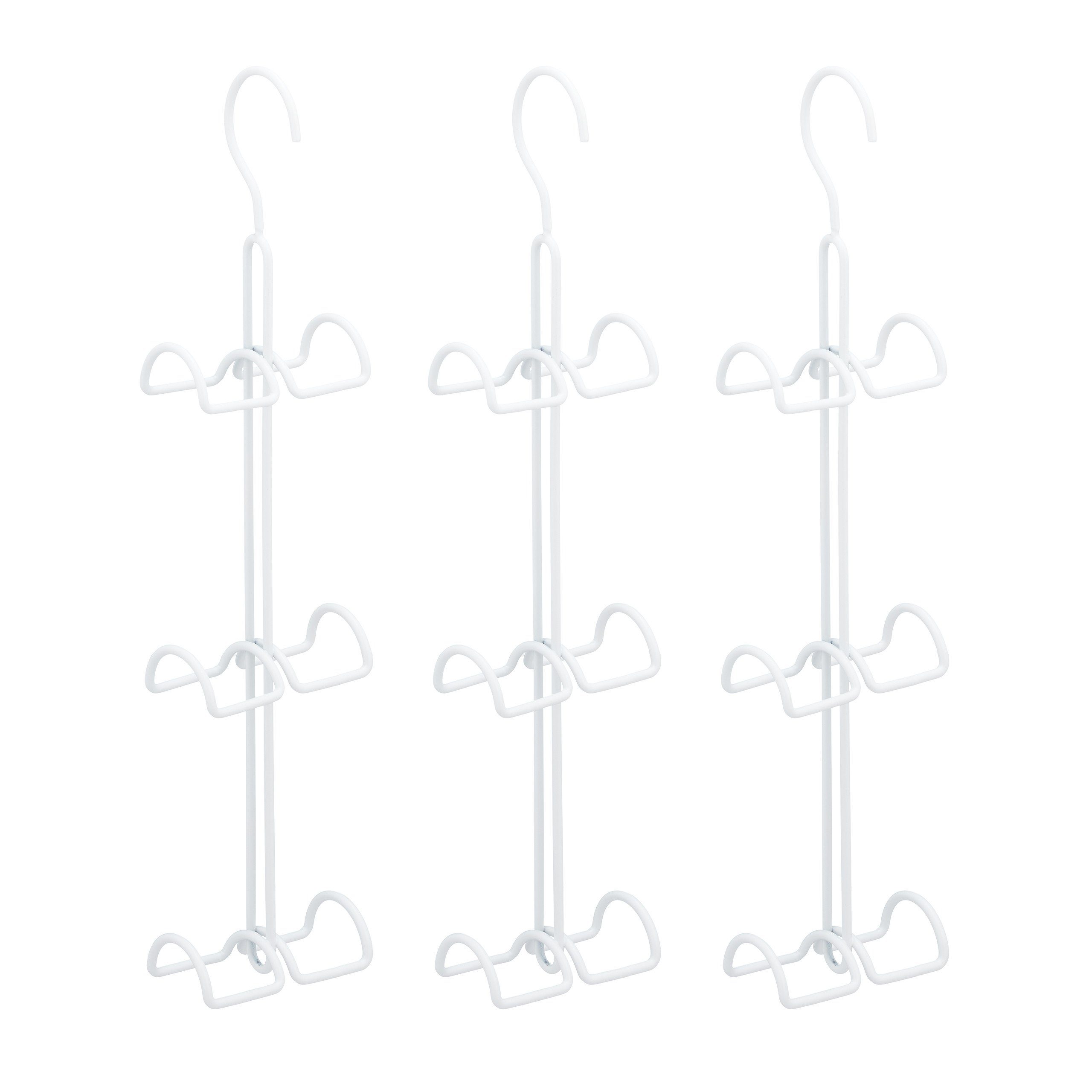 Kleiderbügel 3 x Handtaschenbügel weiß