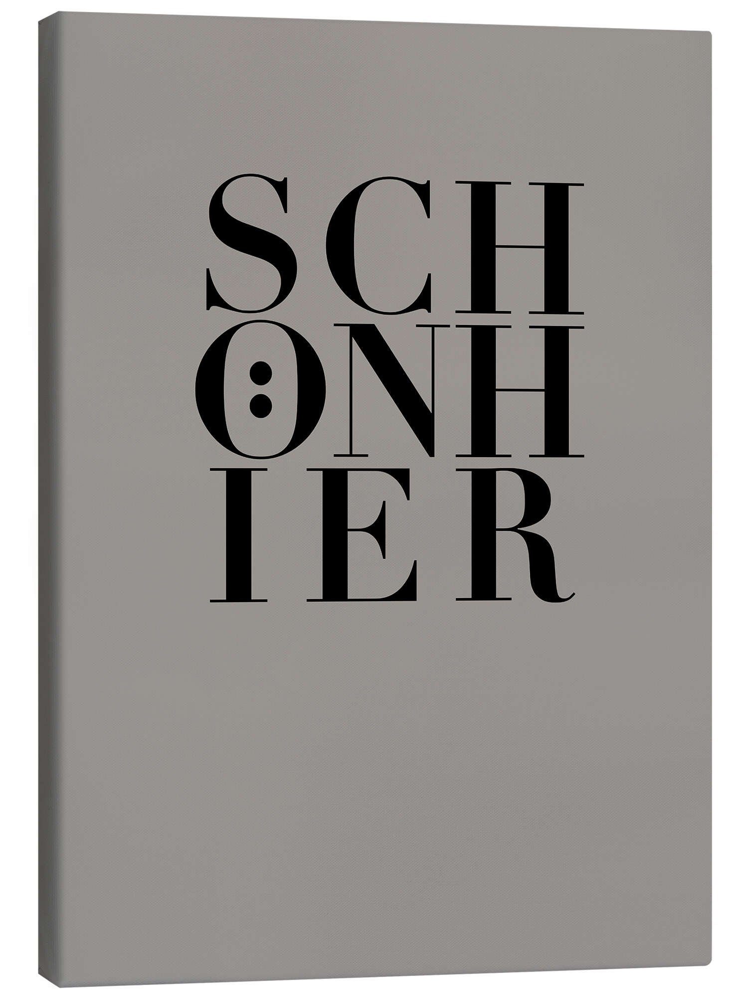 Posterlounge Wandbild Schön Hier I, Typobox, erhältlich als Poster, Leinwandbild, Wandsticker oder Acrylglasbild
