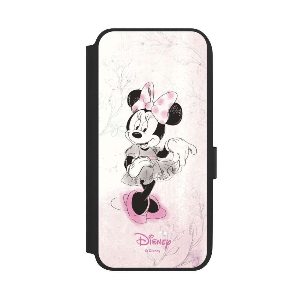 NIVOCASE Handyhülle Minnie Mouse Disney Vintage Minnie Watercolor, Samsung Galaxy A14 5G Klapphülle Handyhülle aus Kunst Leder