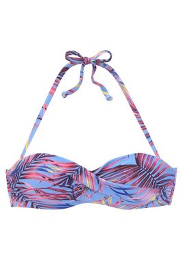 LASCANA Bügel-Bandeau-Bikini-Top Breese, im tropischen Design