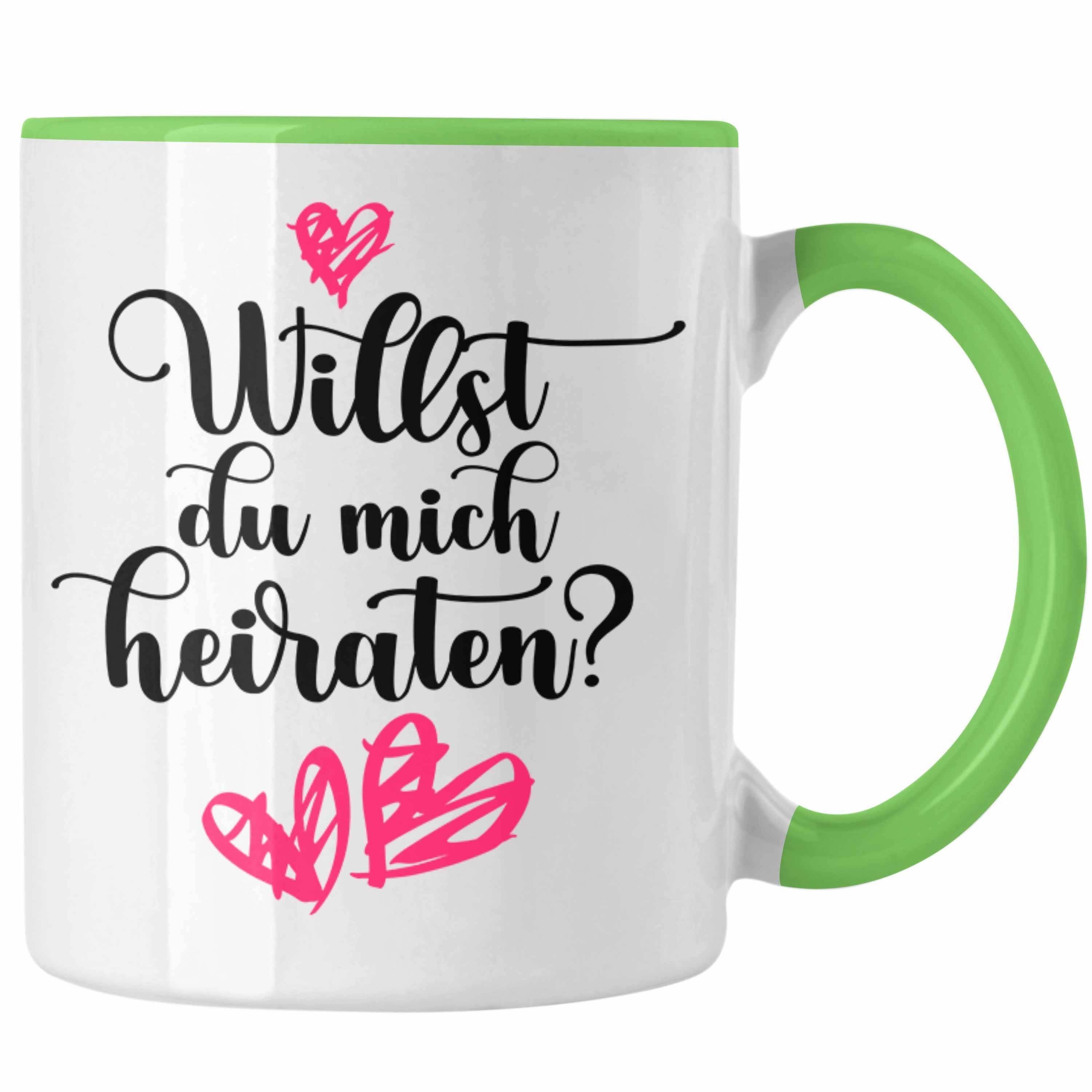 Trendation Tasse Trendation - Heiratsantrag Ideen Überraschung Mann Frau Heiratsantragsgeschenk Gechenke Tasse Verlobung Heiraten Grün