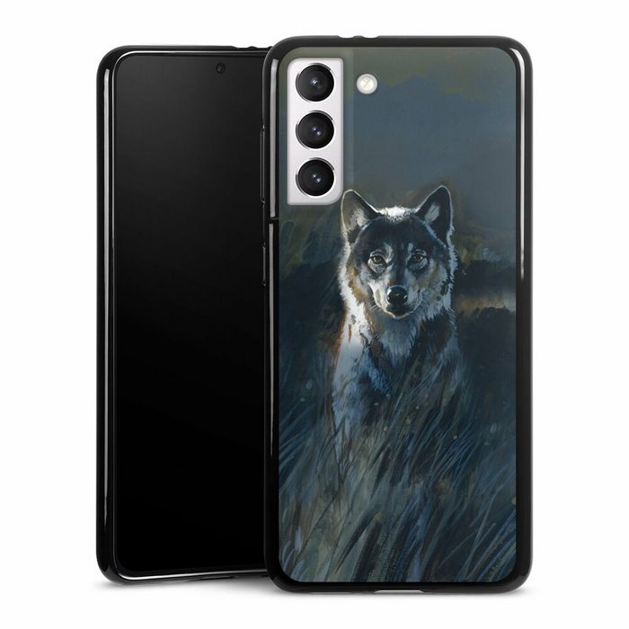 DeinDesign Handyhülle Wolf Natur Malerei Wolf 2 Samsung Galaxy S21 5G Silikon Hülle Bumper Case Handy Schutzhülle