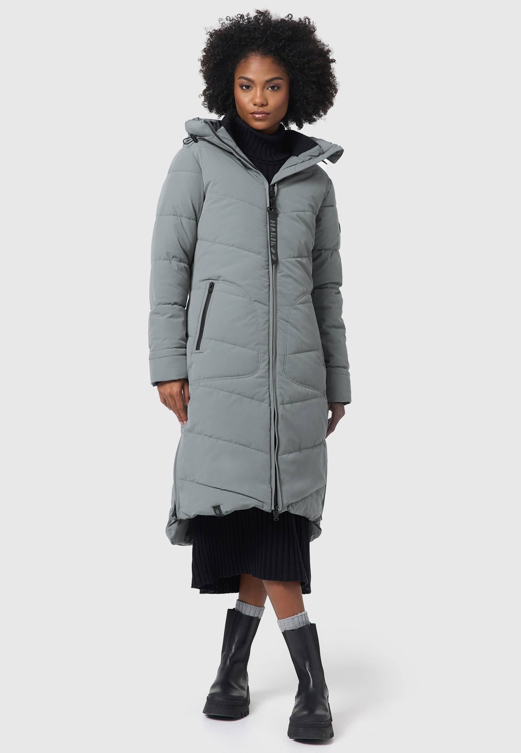 gesteppt langer Winterjacke Mantel Stormy Benikoo Marikoo Winter Blue