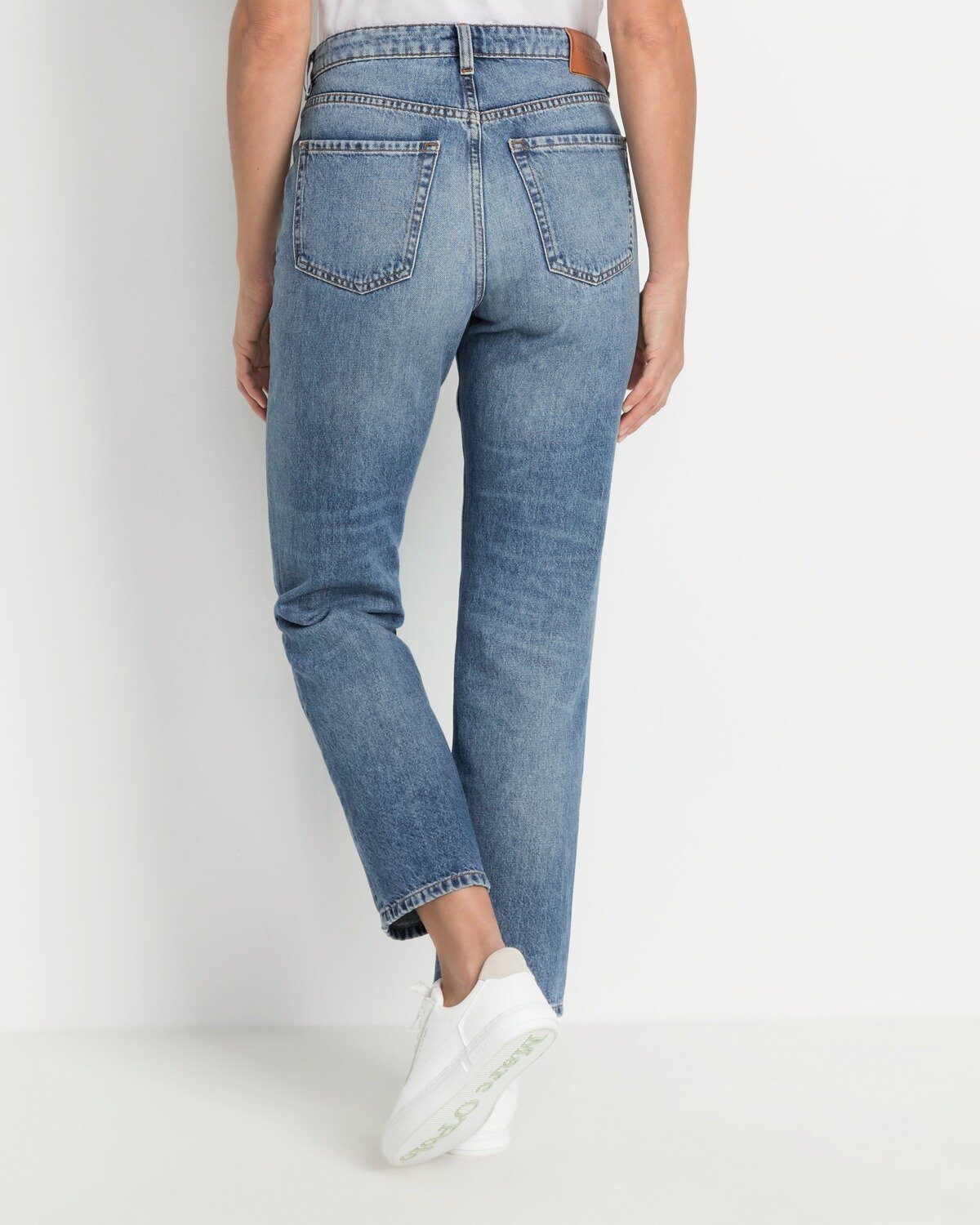 Straight-Jeans Lederhose Marc O'Polo Linde