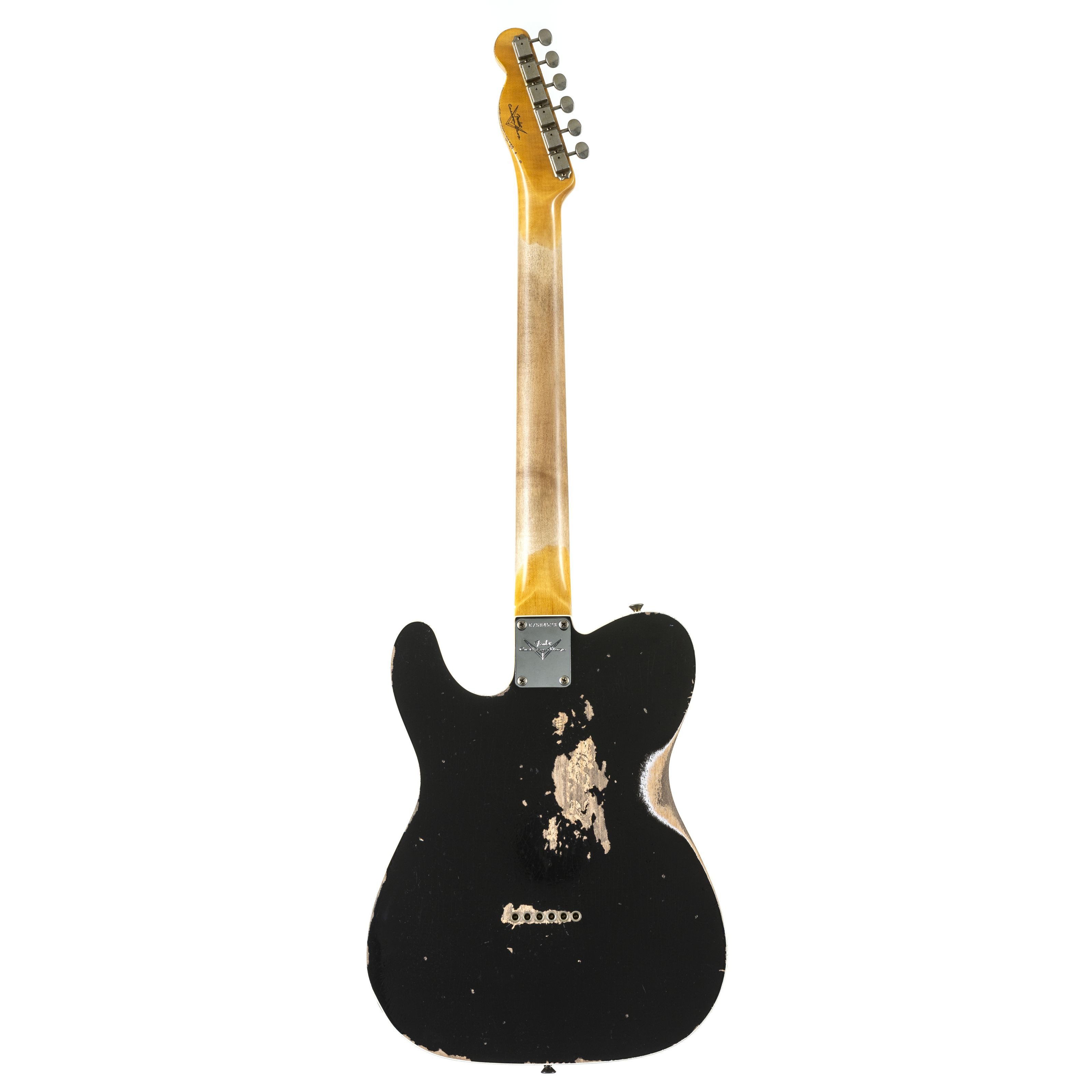 Fender E-Gitarre, E-Gitarren, Premium-Instrumente, 1960 Telecaster Custom Heavy Relic Black - Custom E-Gitarre