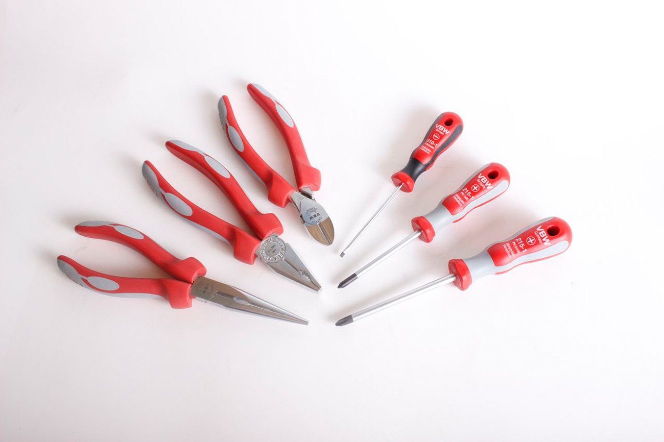 VBW Zangenset VBW Zangensatz 6 tlg Chrom Plus Schraubenzieher Kombizange Zange…