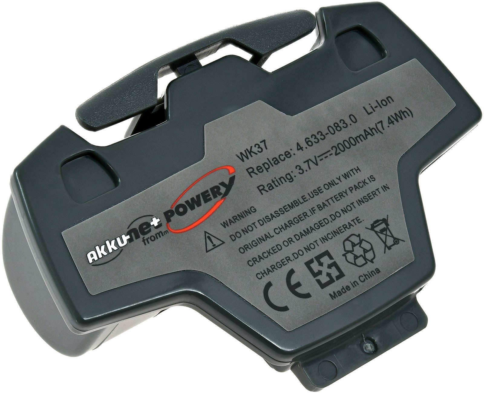 Powery Akku für Akku-Fensterreiniger Kärcher WV 5 WV 50 WV55 WV 60 Akku 2000 mAh (3.7 V)
