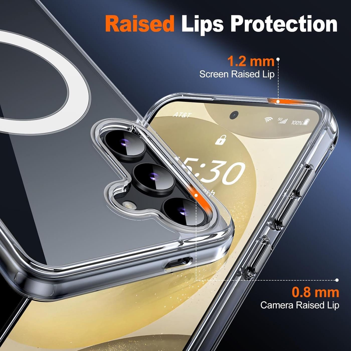 CoolGadget Handyhülle Premium Silikon Handy Case für Samsung Galaxy S24 6,2 Zoll, Hülle Transparent Schutzhülle kompatibel mit MagSafe Zubehör – Bild 4 von 5