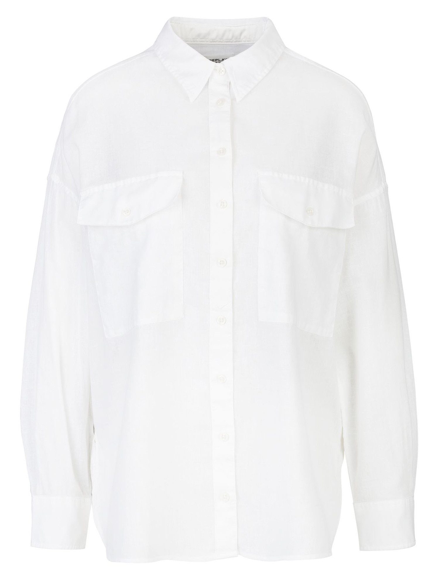 Replay Hemdbluse COTTON LINEN günstig online kaufen