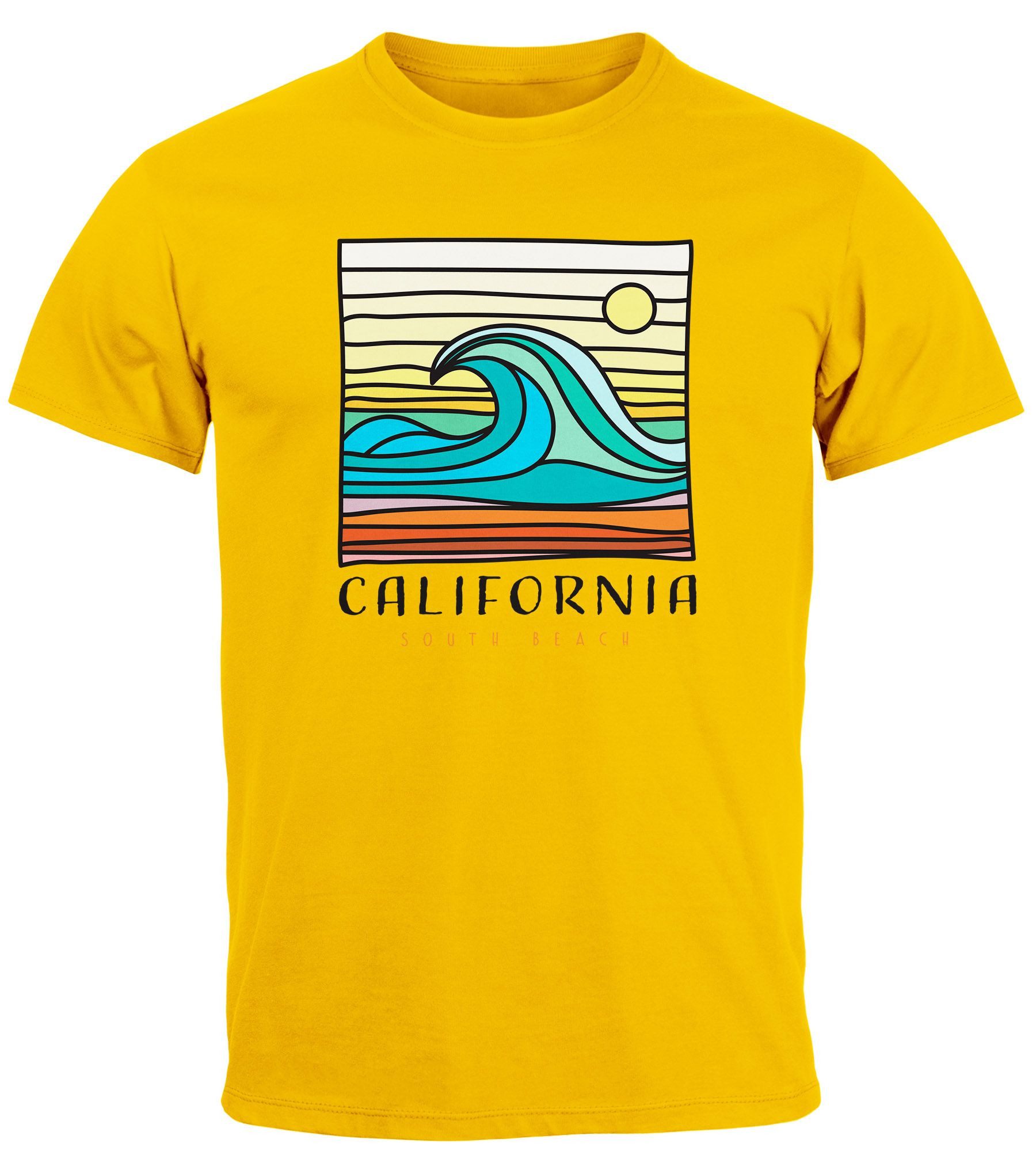 Neverless Print-Shirt Herren T-Shirt California South günstig online kaufen