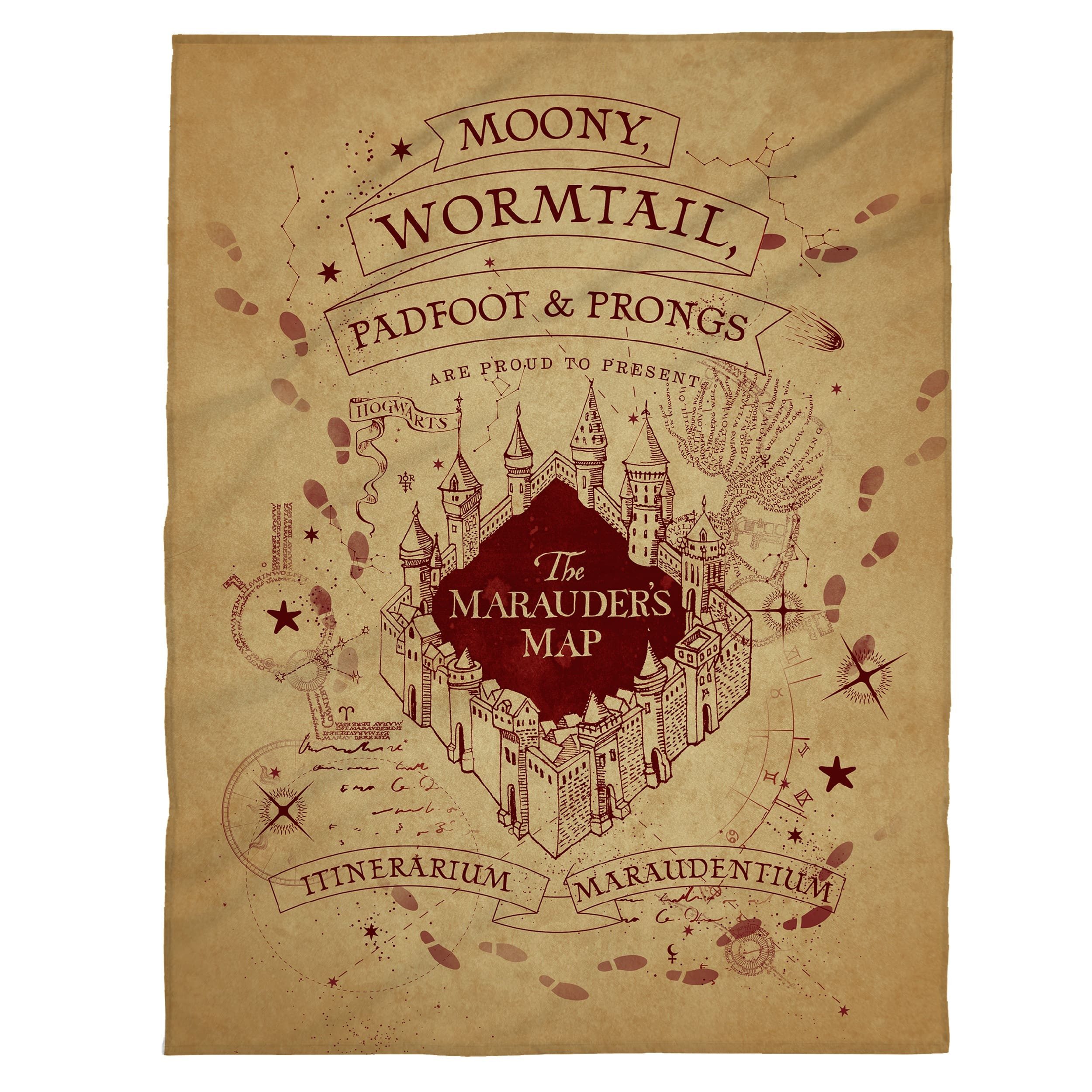 Kinderdecke Harry Potter mit "Karte des Rumtreibers", XL Tagesdecke 150 x 2 günstig online kaufen