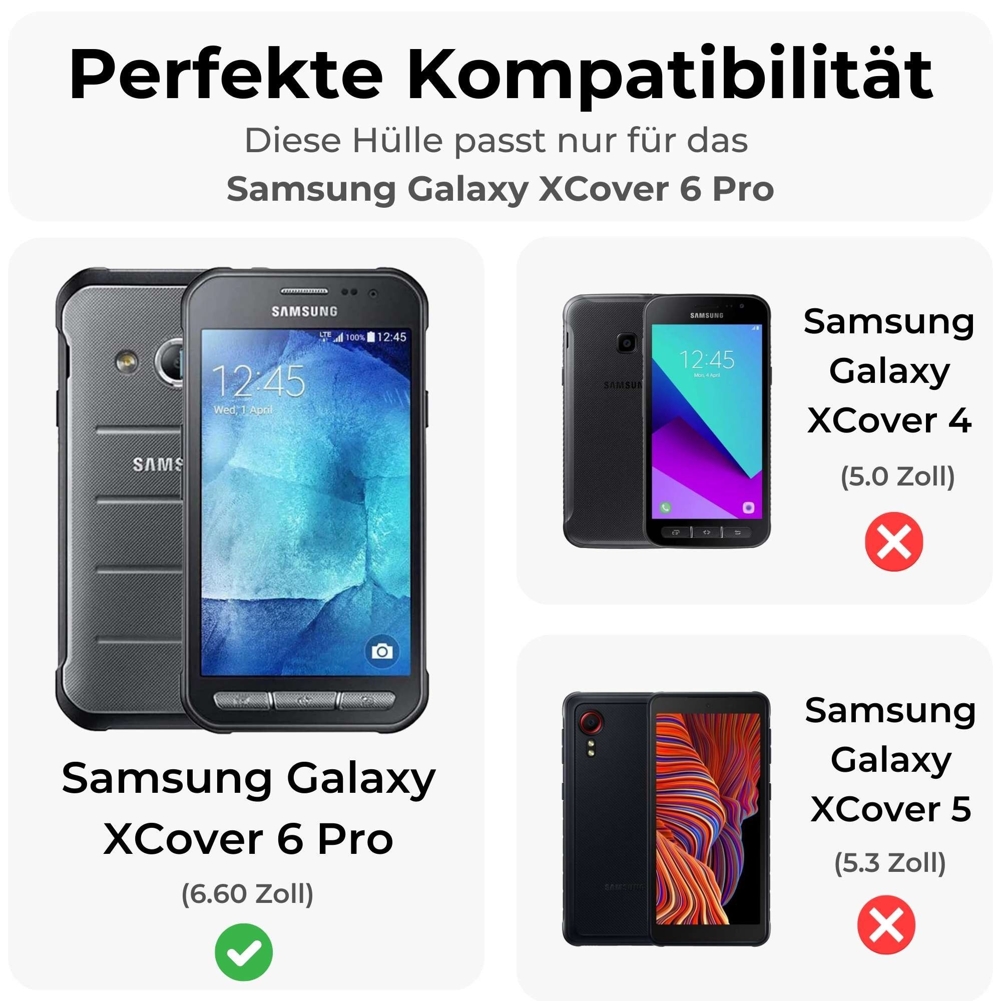 betterfon Handykette für Samsung Galaxy Leder Umhänge Hülle mit Kartenfächer, Hände frei – mit Silikonhülle & Schnur für flexiblen Alltag