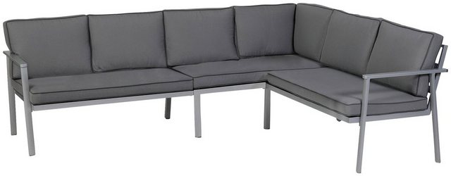 GREEMOTION Loungeset Monza, 13-tlg., 2 Sofa, 1 Eckteil, Aluminium, grau