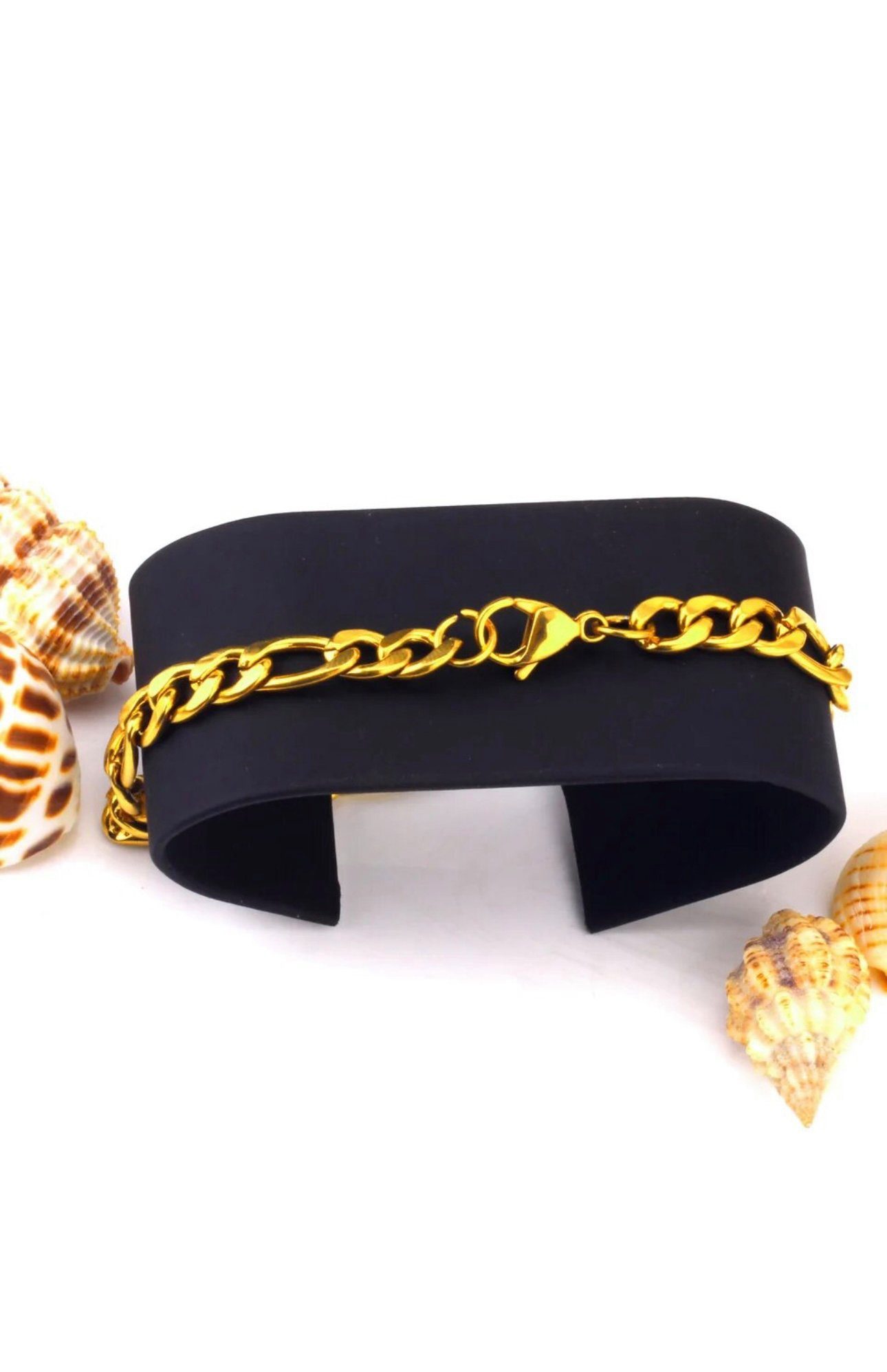 Karisma Schmuck Armband Figaroarmband Edelstahlt 18K Vergoldet Armkette /Hi günstig online kaufen