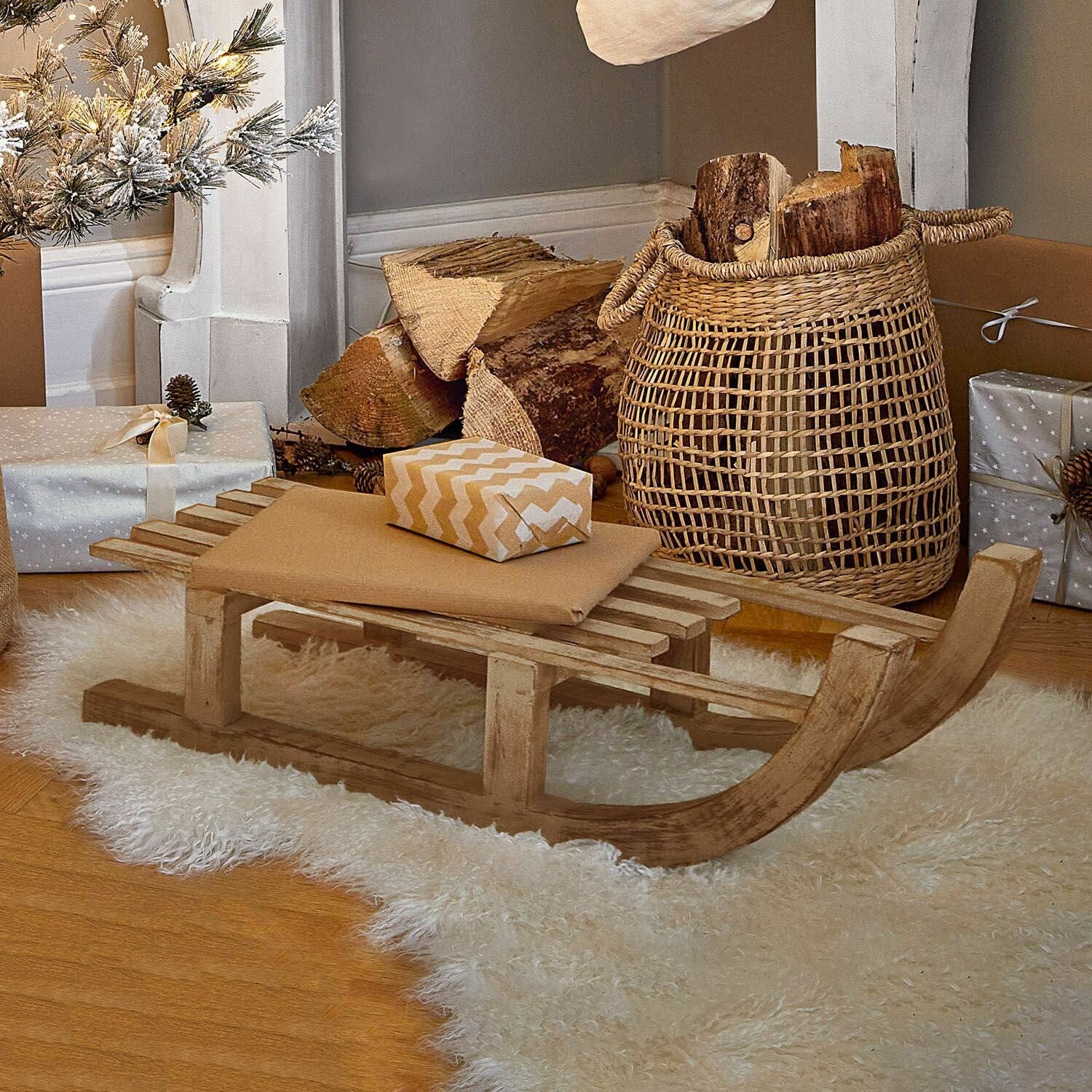 Mirabeau Weihnachtsfigur Deko-Schlitten FSC®-100% Hoekstra antikbraun (kein günstig online kaufen