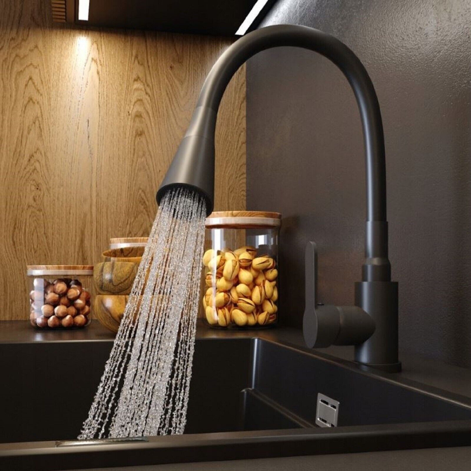 QLS Waschtischarmatur Flex 3000 Küchenarmatur Wasserhahn Mischbatterie Brause Flexibel