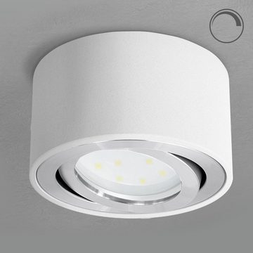 SSC-LUXon Aufbauleuchte CELI-1W Aufbauspot weiss schwenkbar mit DIMMBAREM LED Modul 4W, Neutralweiß