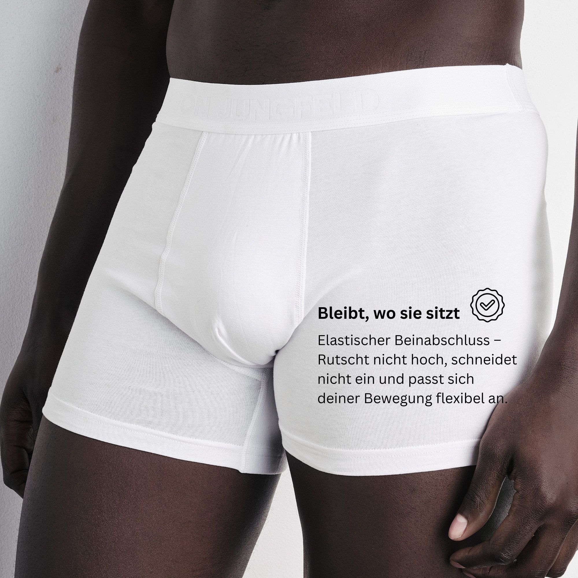 von Jungfeld Boxershorts BRIEFS Bio-Baumwolle S-XL Herren (6-St., 6er-Pack) Eng anliegende Boxershorts ohne kratzendes Etikett