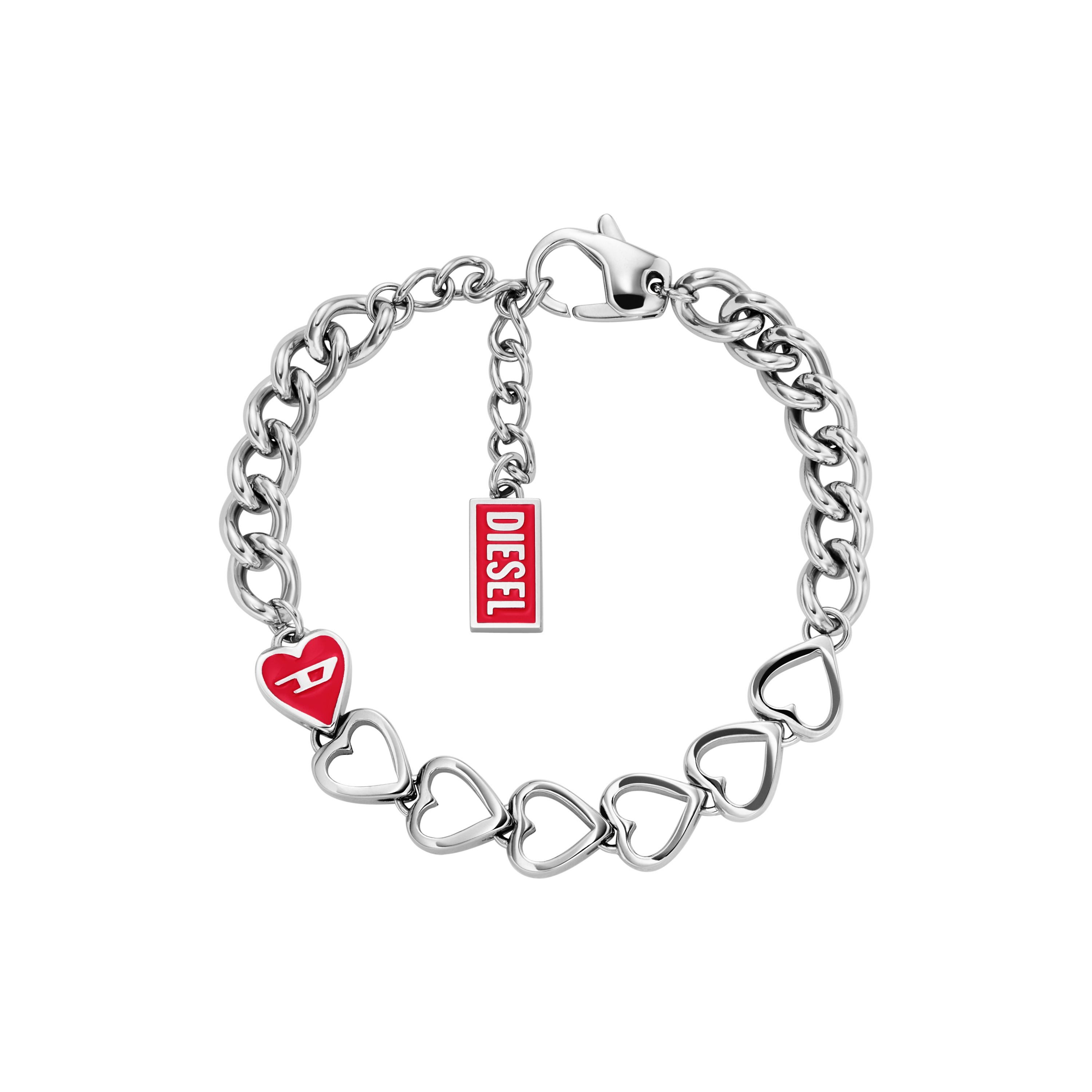 Diesel Armband Schmuck Geschenk Edelstahl D LOGO Herzen