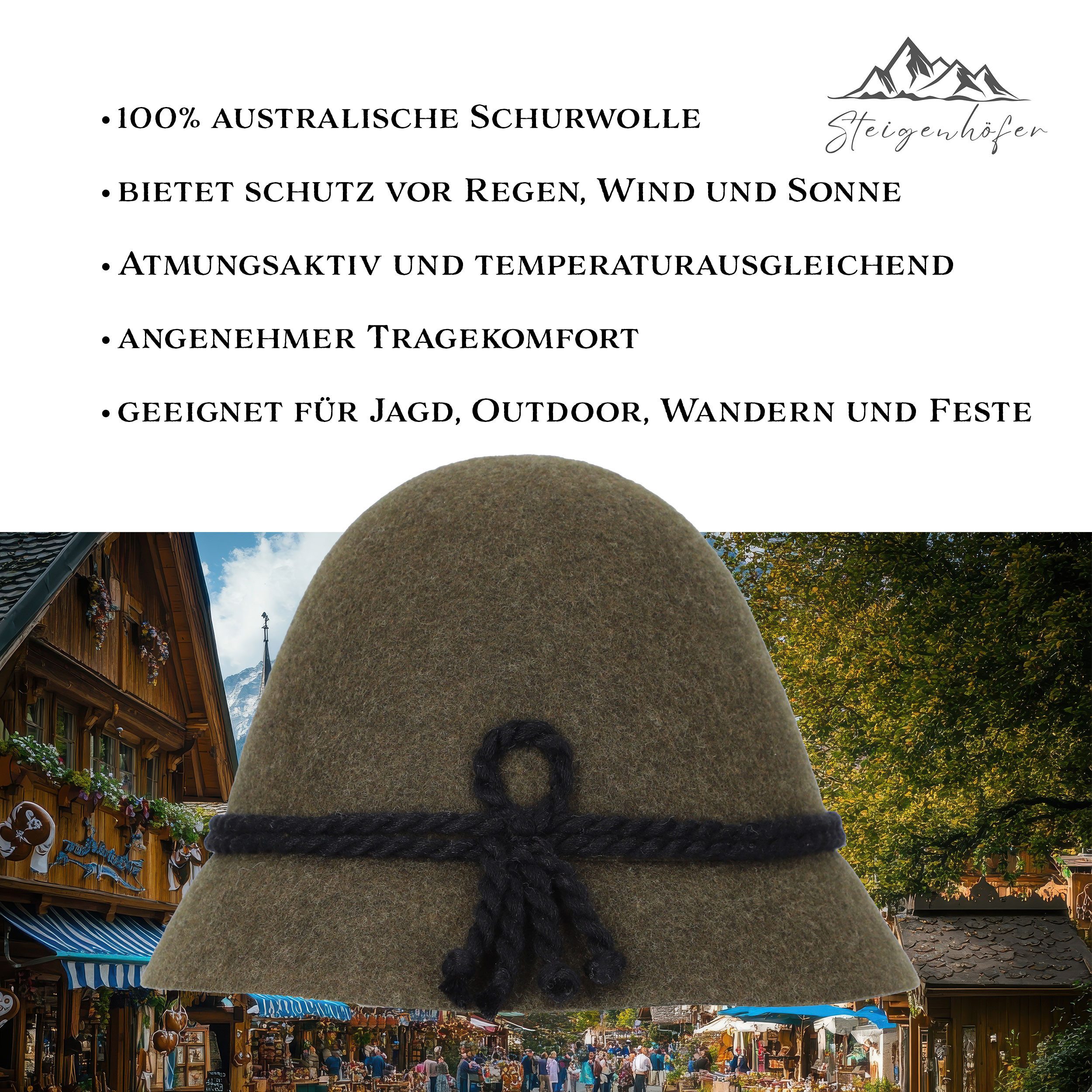 Steigenhöfer Manufaktur Trachtenhut Herren Heinrich - bayrischer Wanderhut günstig online kaufen