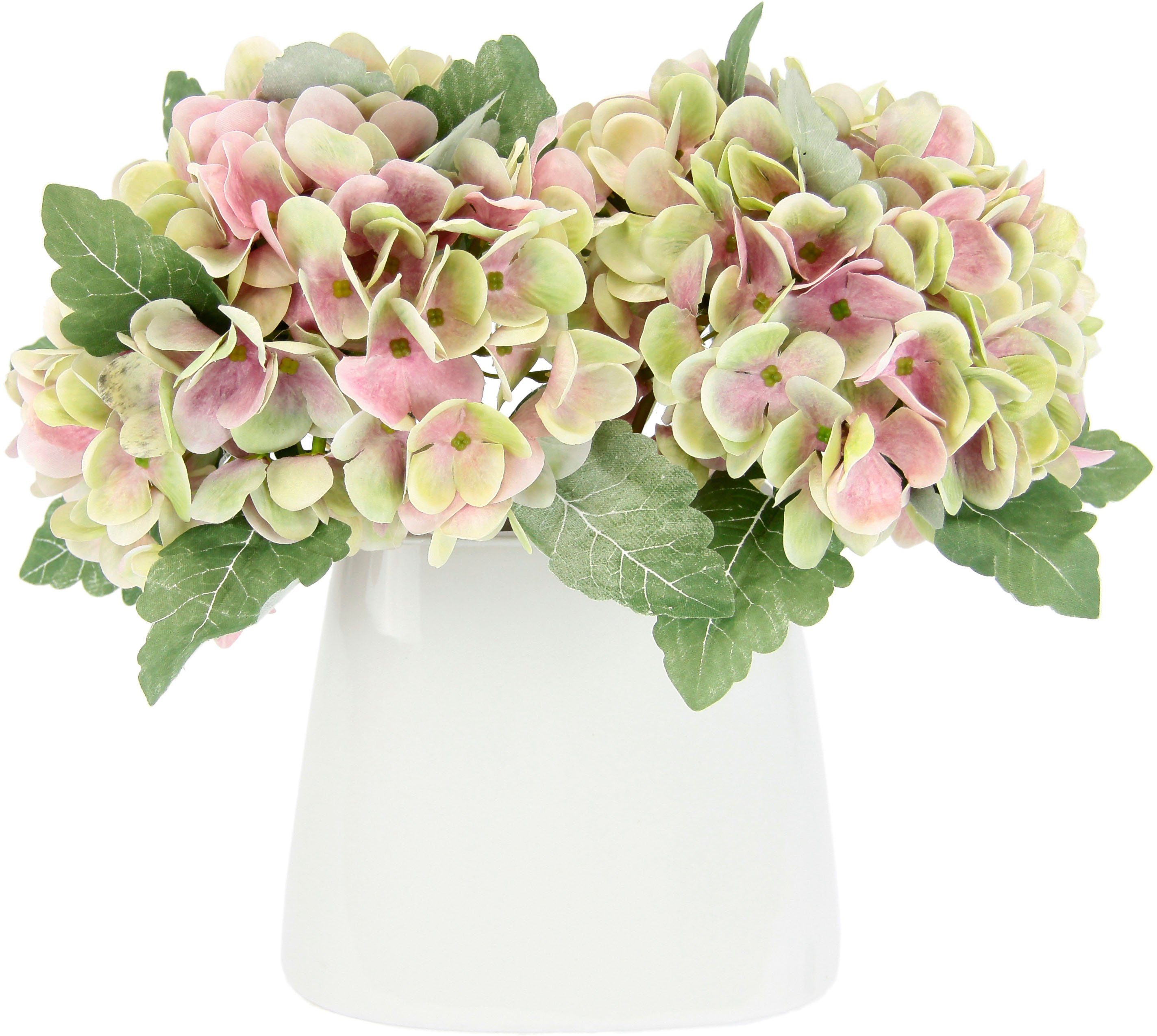 Kunstblume Hortensienbusch, I.GE.A., Höhe 30 cm, In Keramikvase günstig online kaufen
