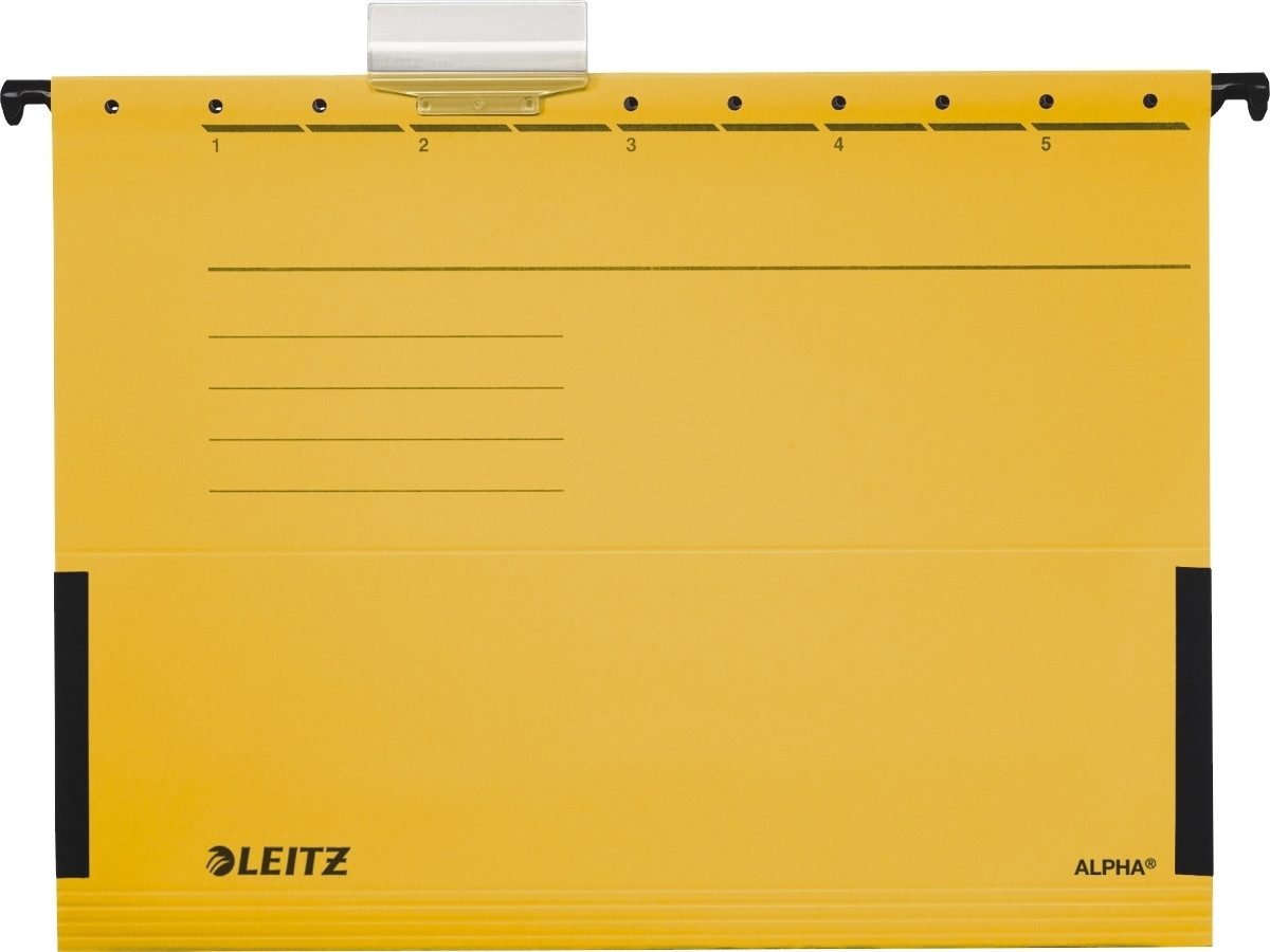 LEITZ Hefter Hängetasche ALPHA A4 Karton gelb