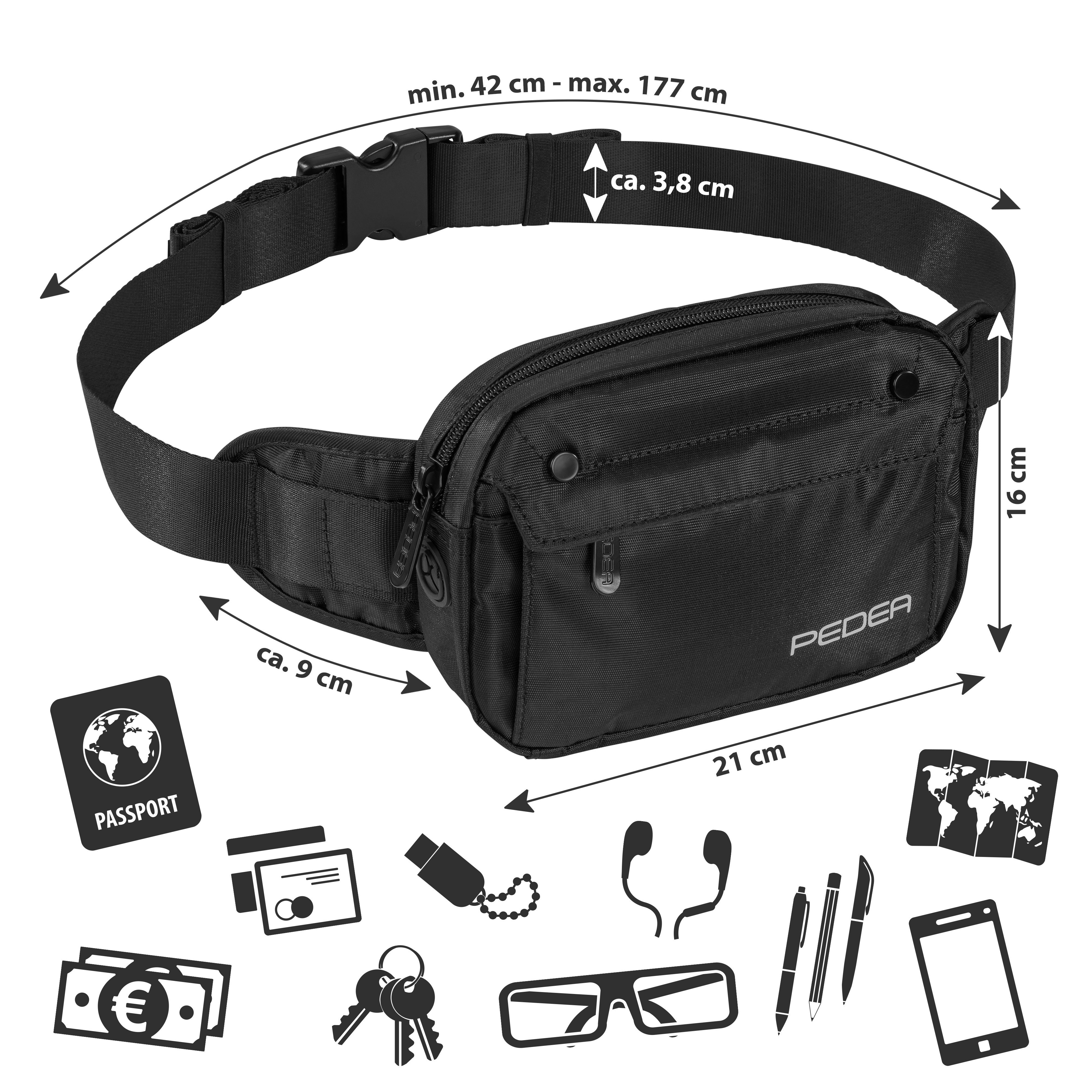 PEDEA Bauchtasche Gürteltasche, flexibel, wasserabweisend, RFID/NFC - Schut günstig online kaufen