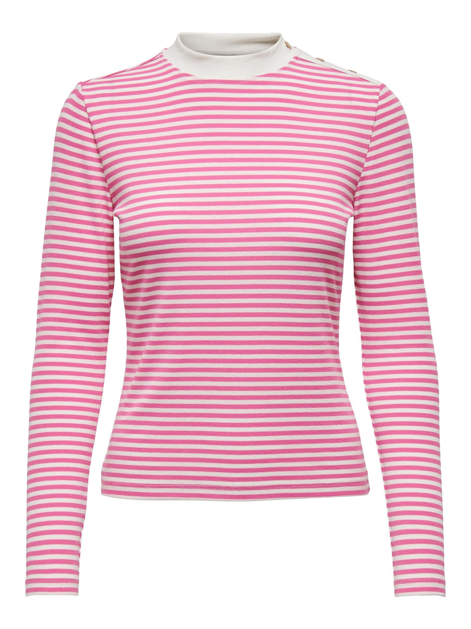 ONLY CARMAKOMA Langarmshirt Super Pink/CLOU