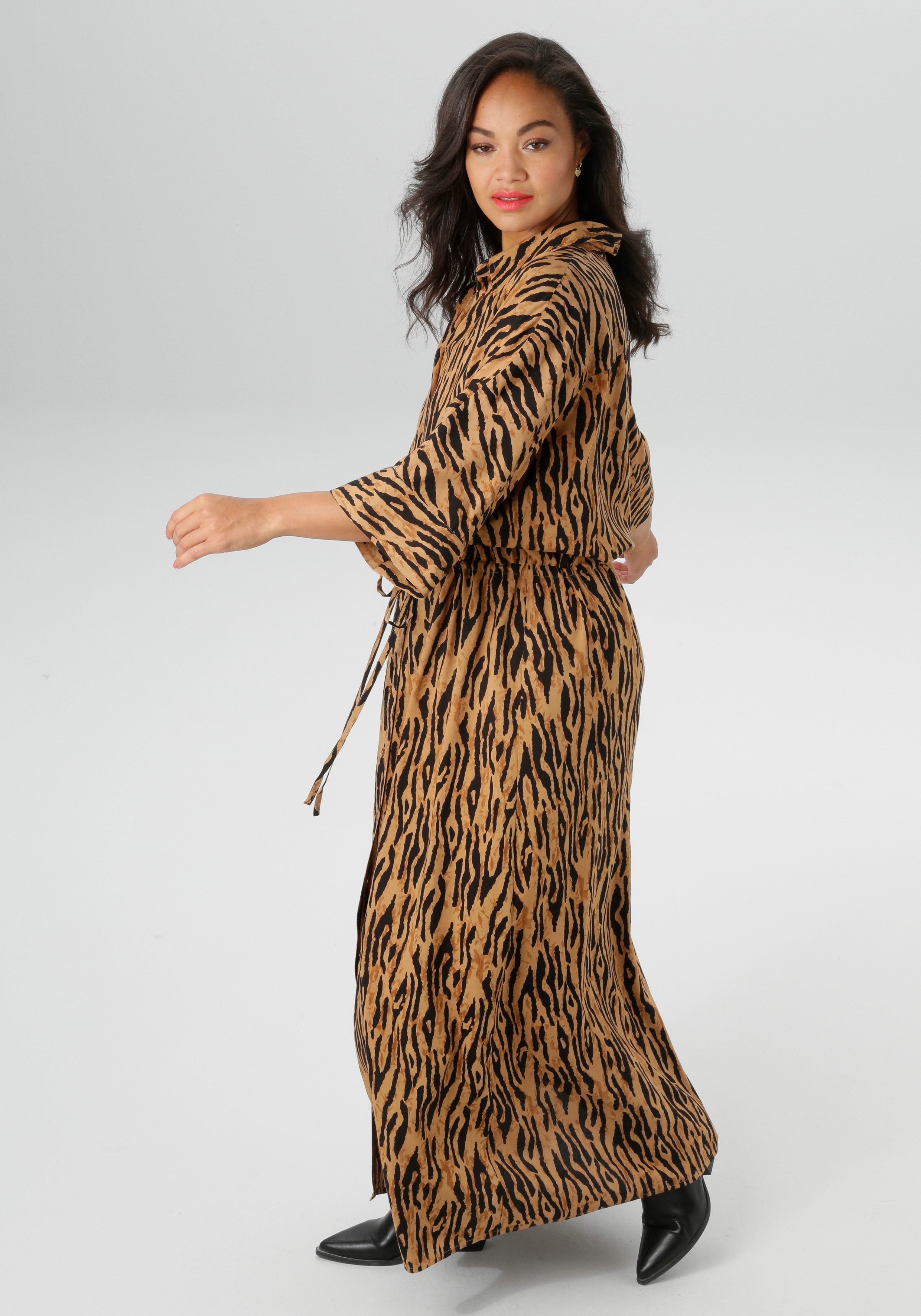 Aniston PLUS Blusenkleid in Tigermuster günstig online kaufen