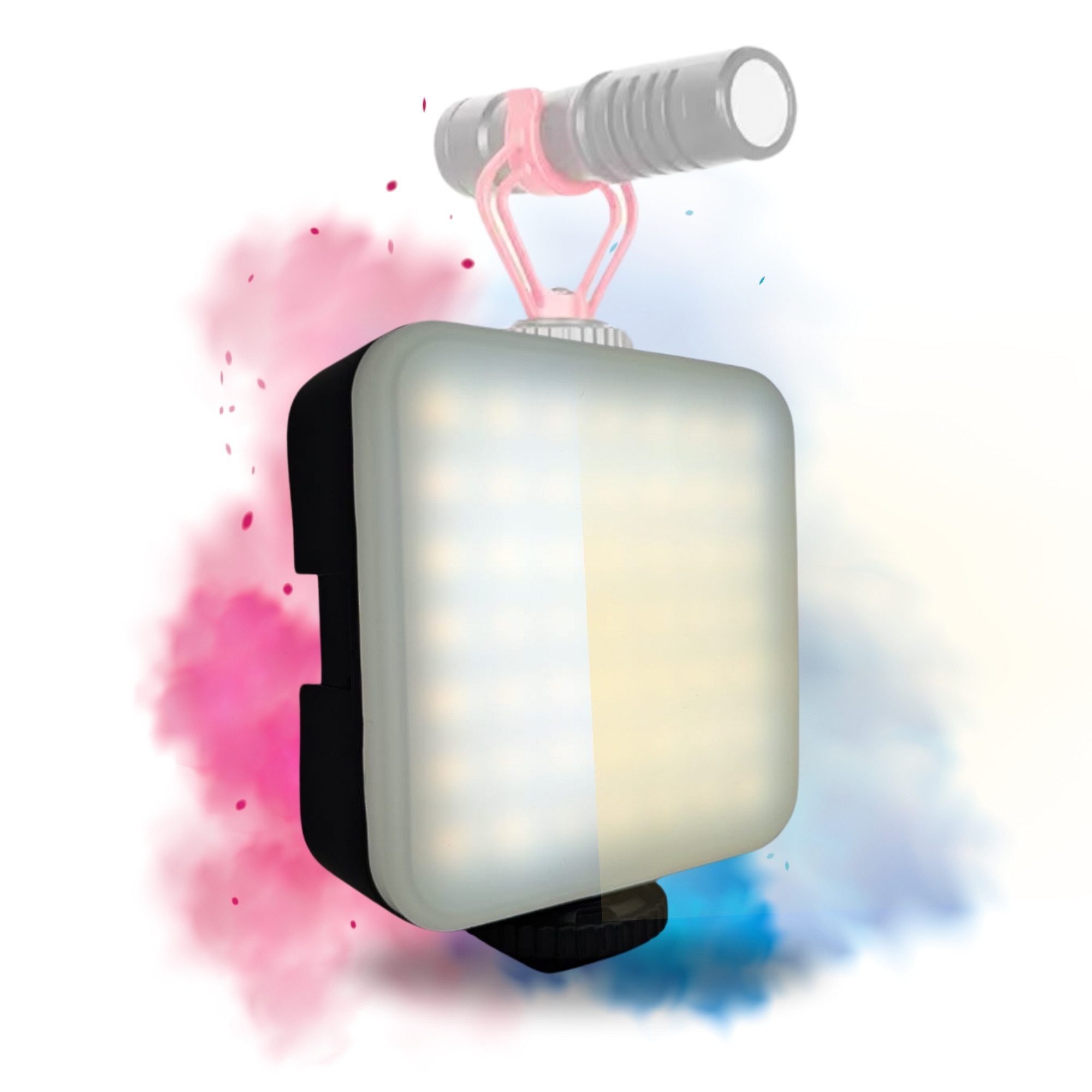 Videoleuchte Foto Lampe LED Mini Selfie Licht Kamera Hot Shoe Cold 1/4" Videolampe