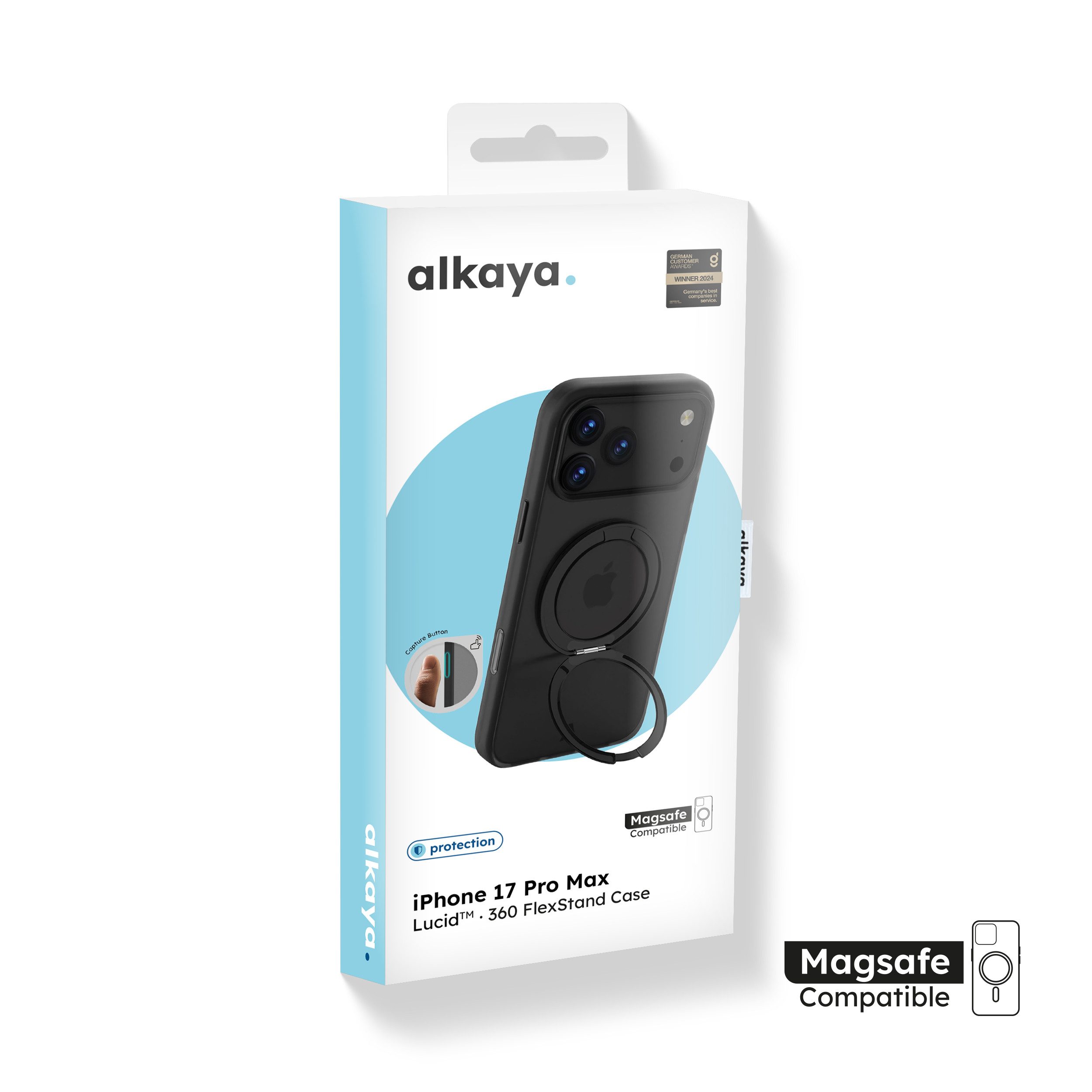 alkaya. Handyhülle LUCID 360 FlexStand Case – MagSafe kompatible Hülle mit Ring-Stand – Bild 2 von 5