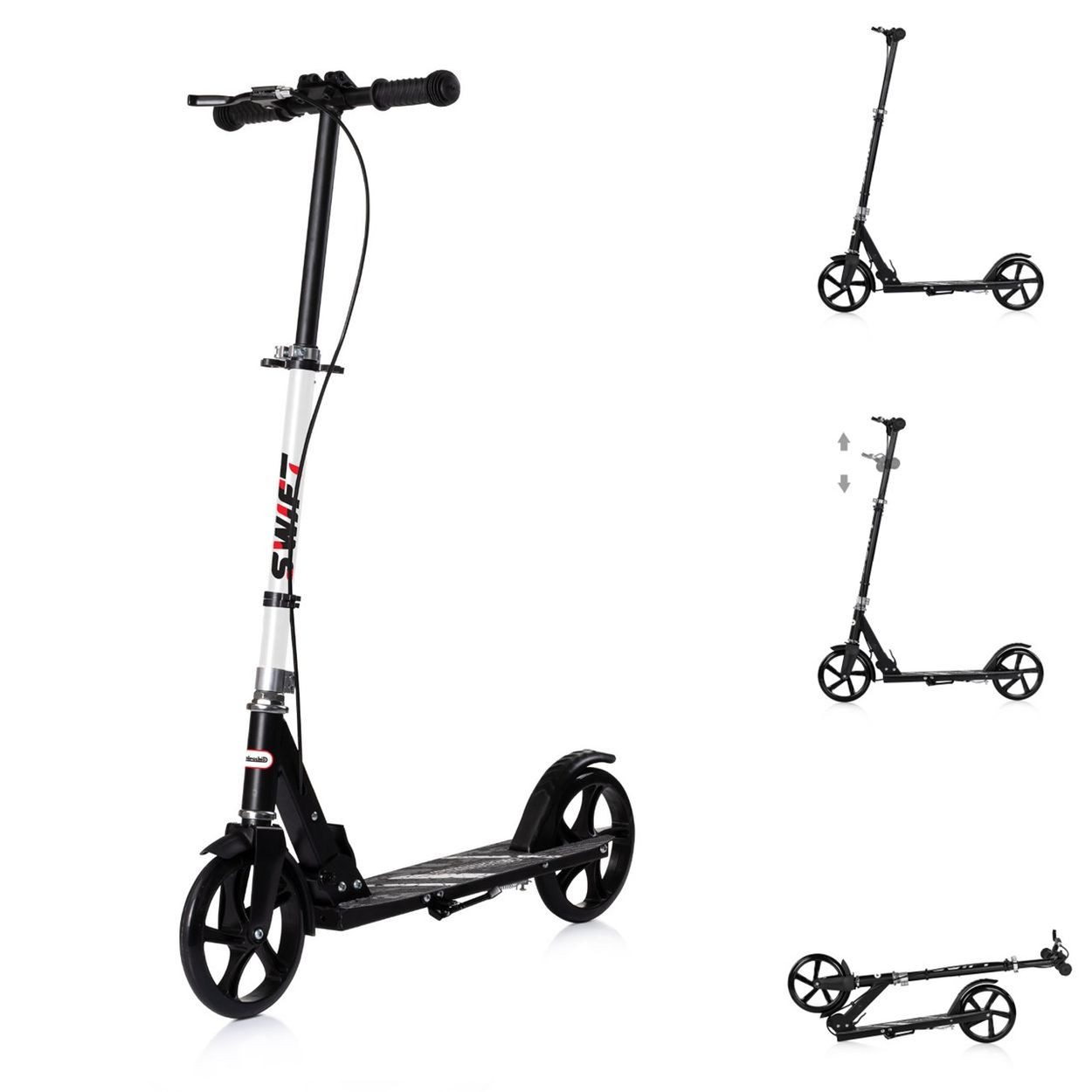 Chipolino Cityroller Kinderroller Swift klappbar, Anti-Rutsch-Griffe Hinterradbremse ABEC-7