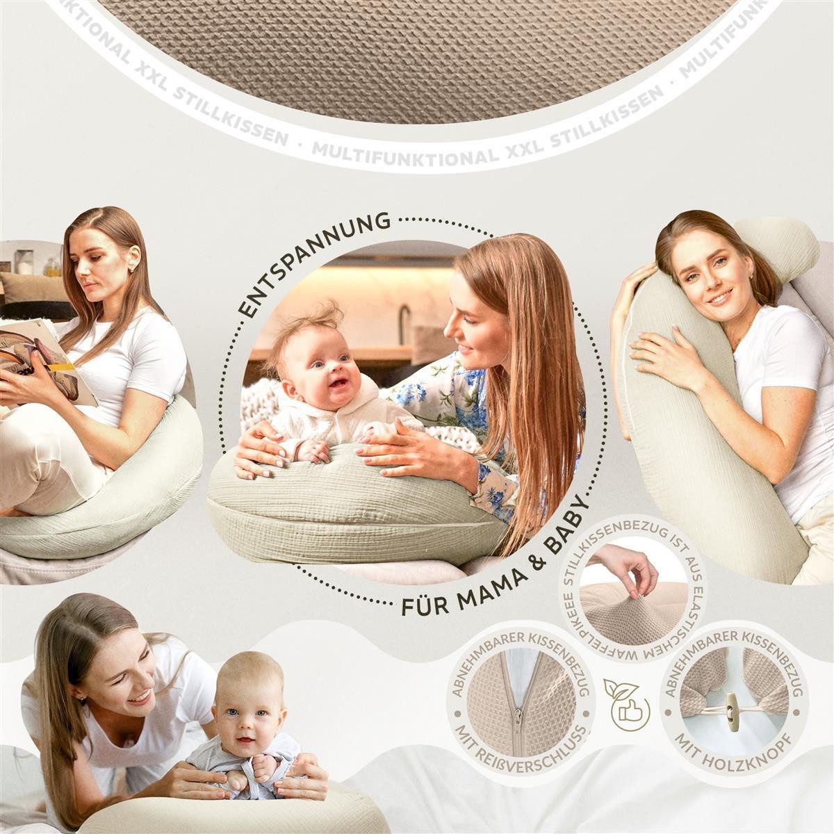 SEI Design Stillkissen StillkissenXXL Seitenschläferkissen 190x30 günstig online kaufen