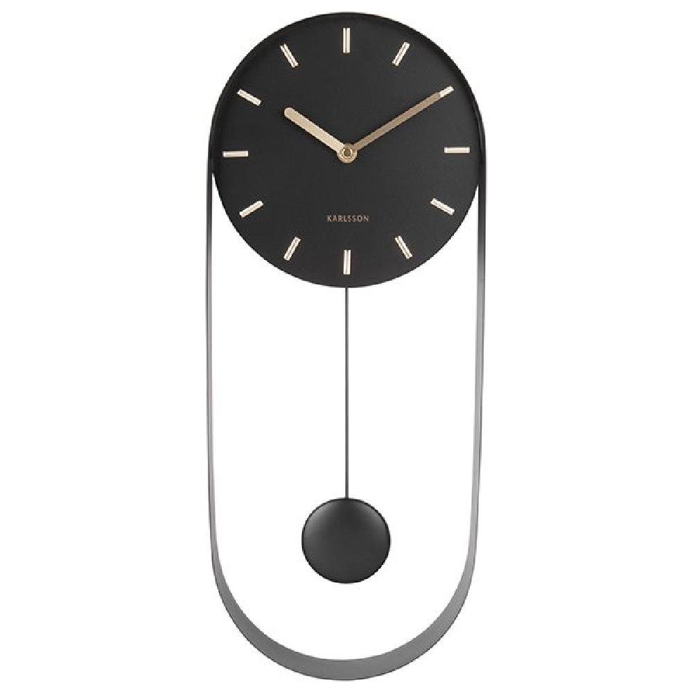 Karlsson Uhr Wanduhr Pendulum Charm Schwarz