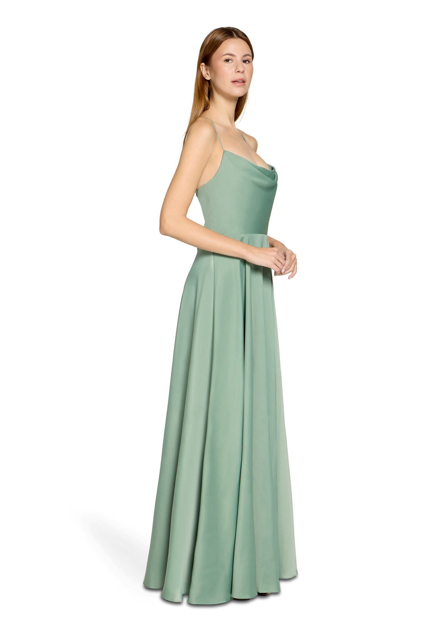 Vera Mont Abendkleid Damen mit Wasserfallausschnitt Material