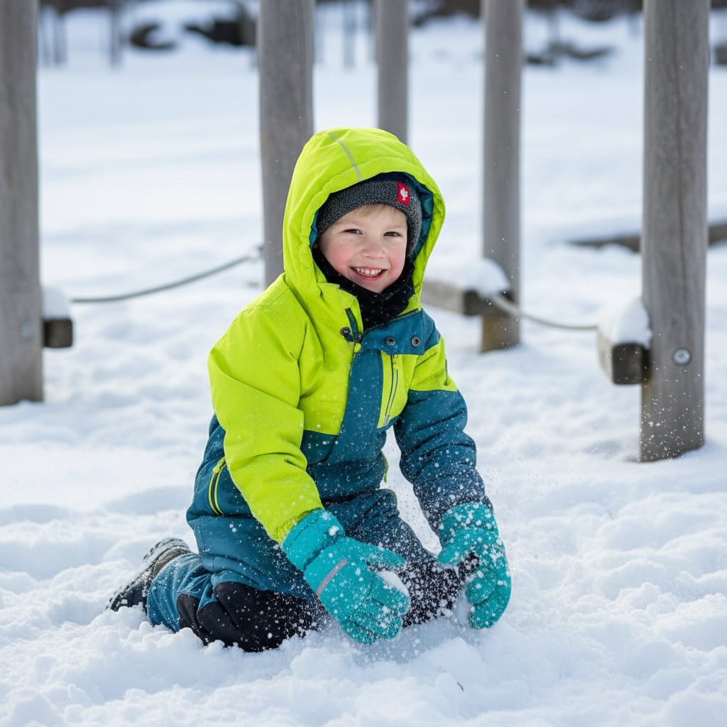 Killtec Schneeoverall Schneeanzug Kinder Skianzug blau/grün Innenfutter aus Fleece – Bild 3 von 5
